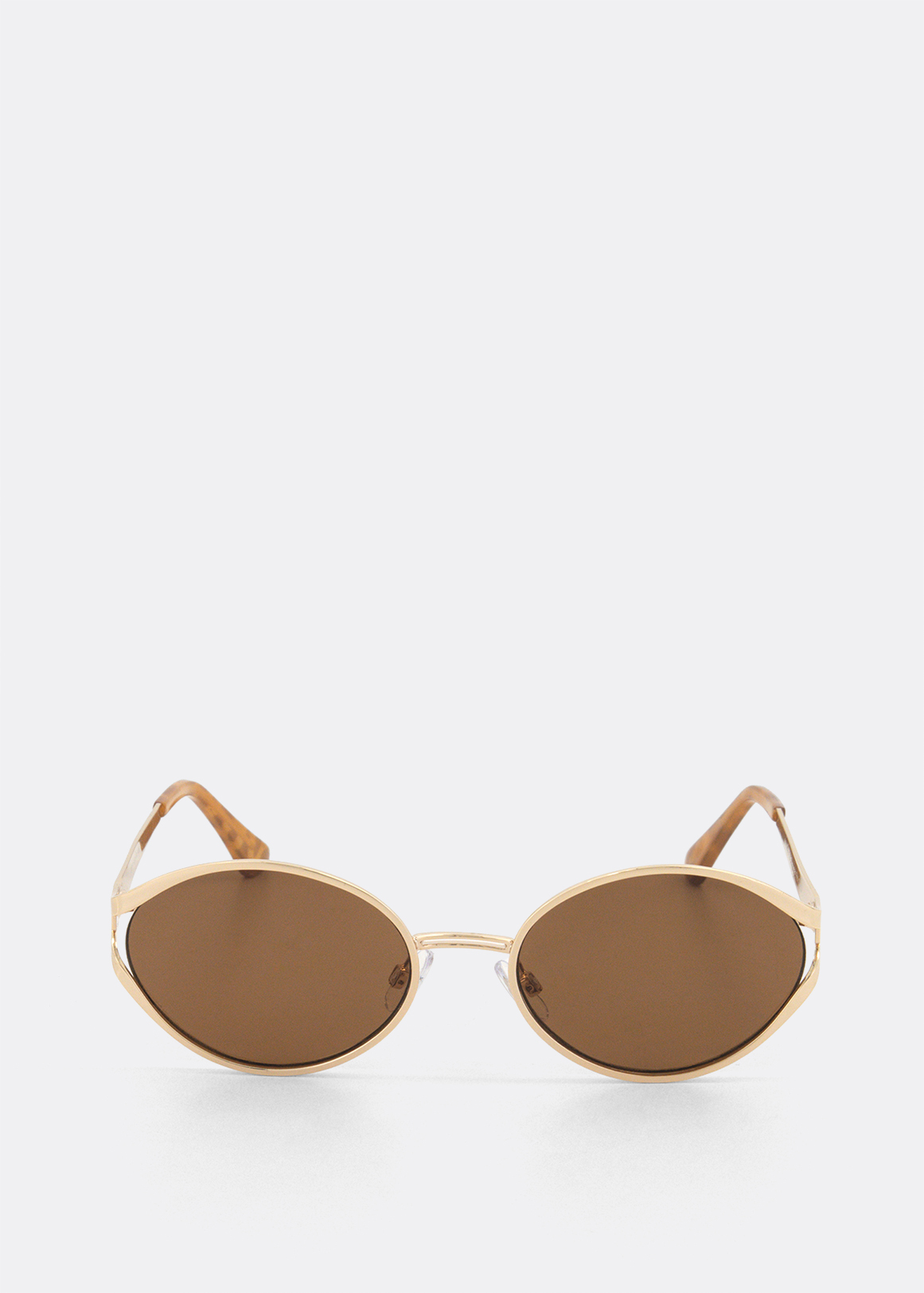 Metal Frame Oval Sunglasses