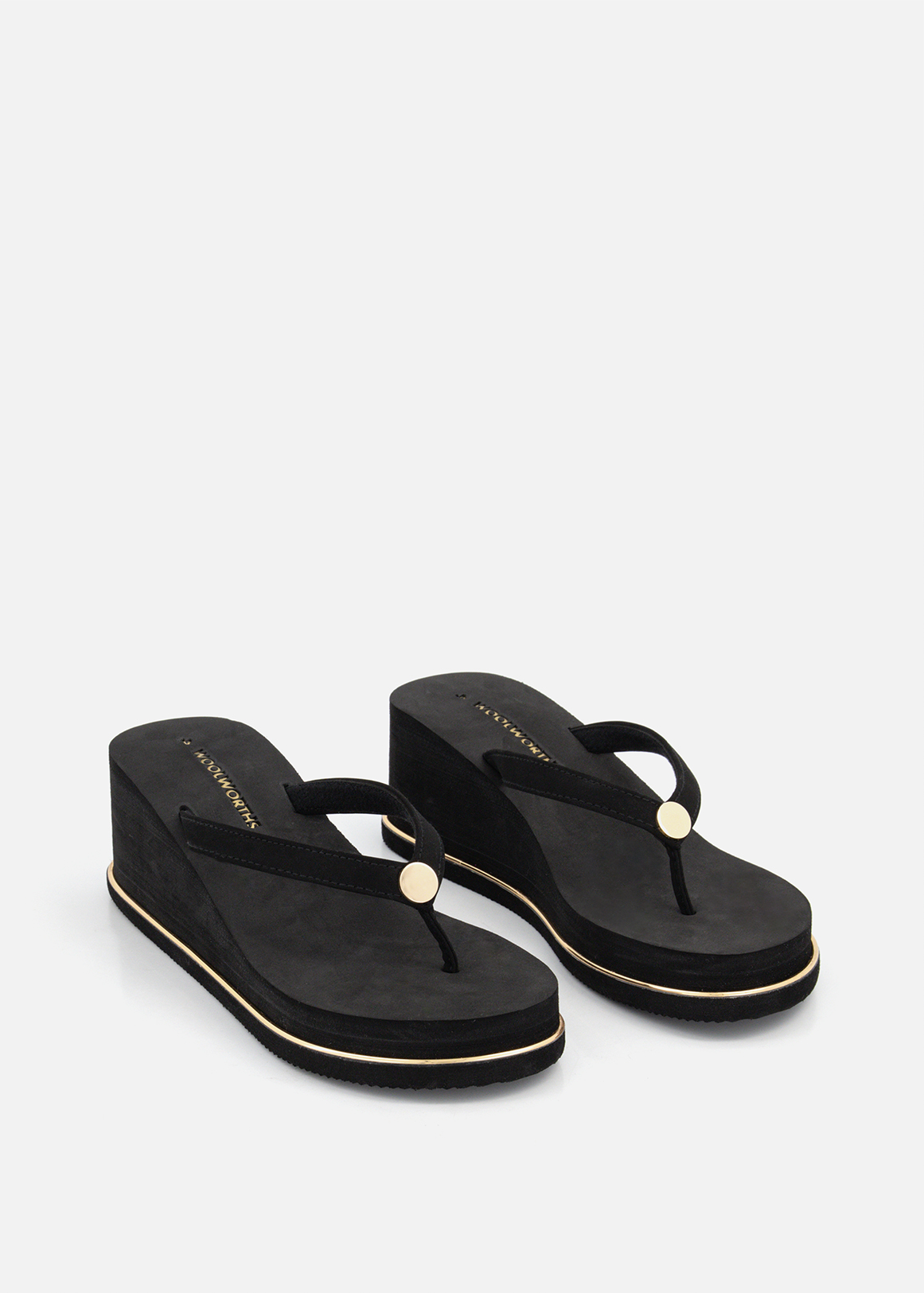 Metal Trim Wedge Flip Flops Woolworths co za Metal Trim Wedge Flip Flops Woolworths Co Za