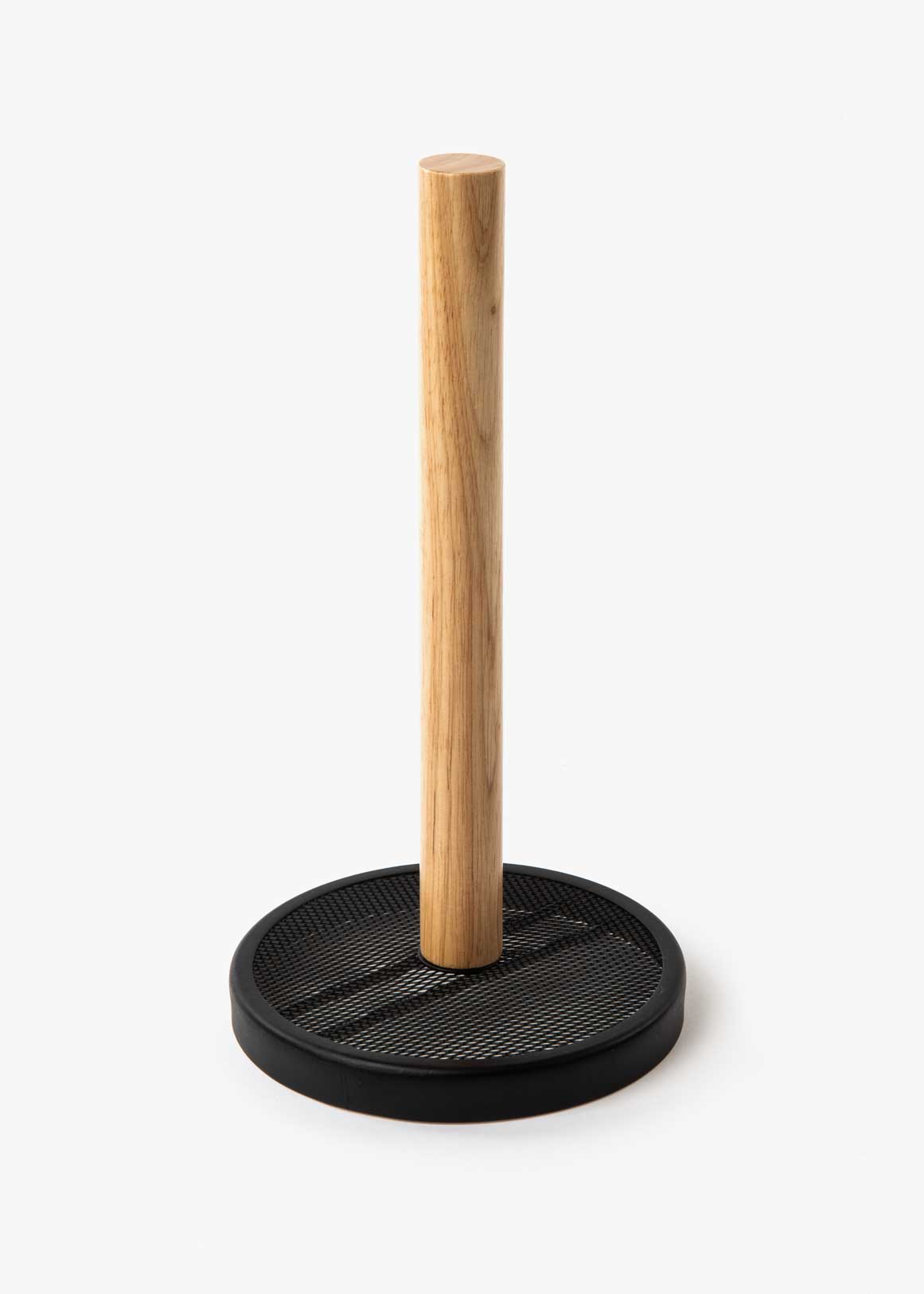 Metal and Wood Paper Towel Holder
