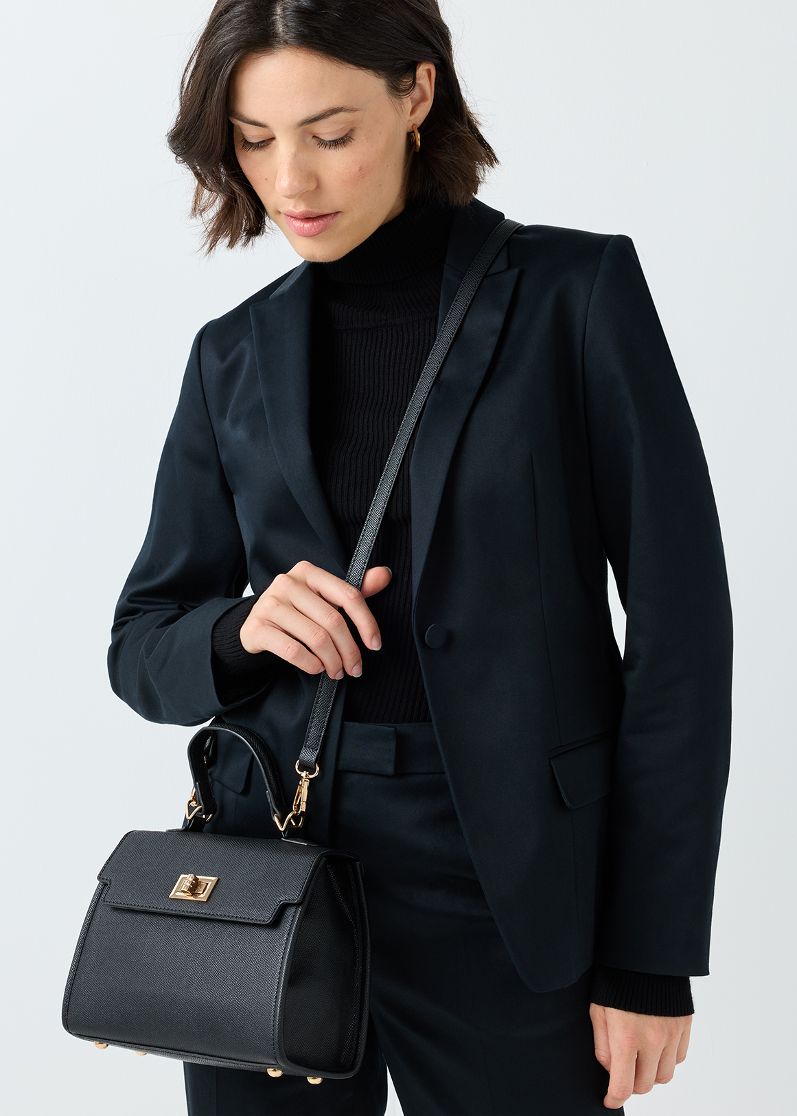 Metallic Lock Tote
