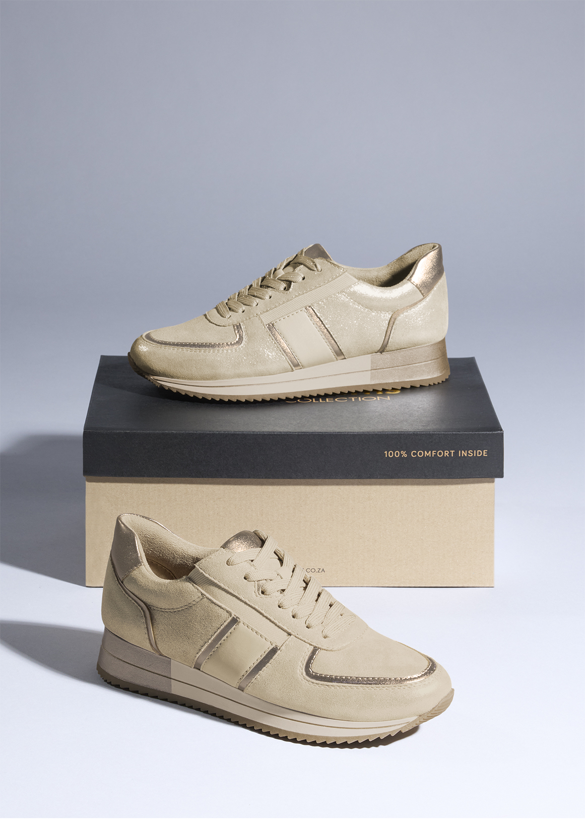 Metallic Platform Sneakers