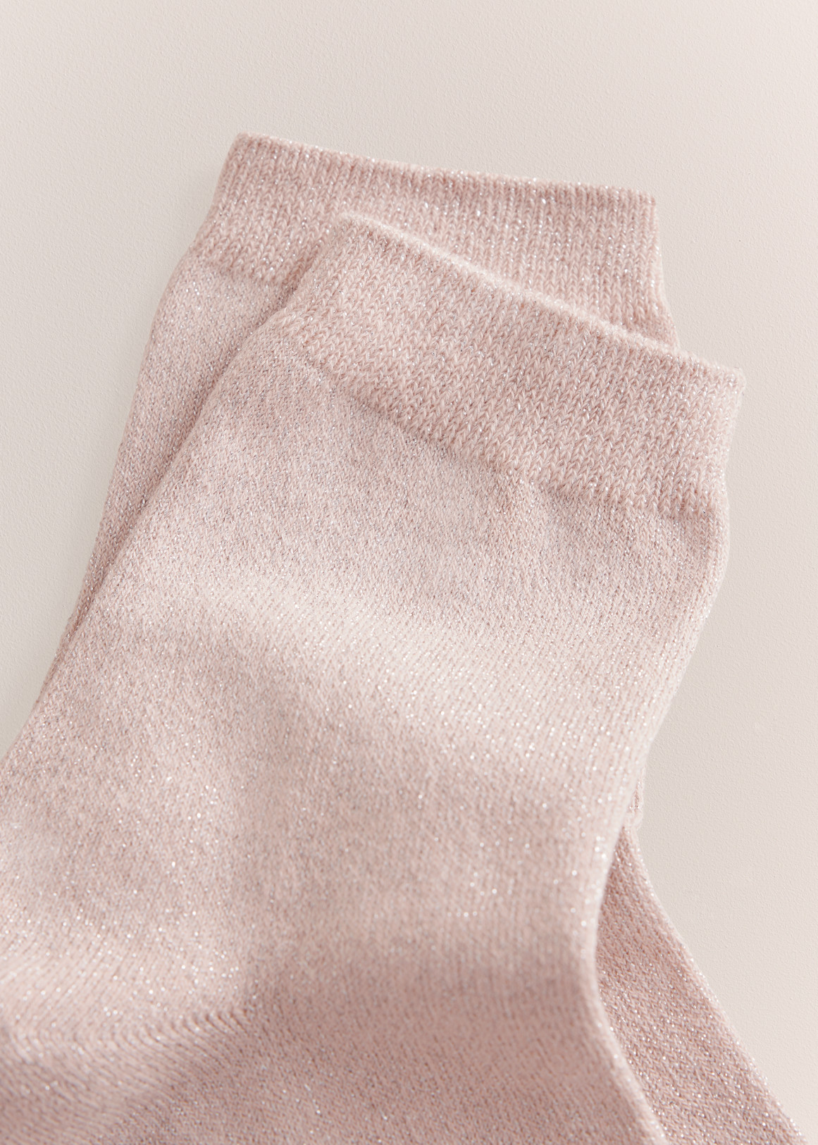 Metallic Rib Crew Sock