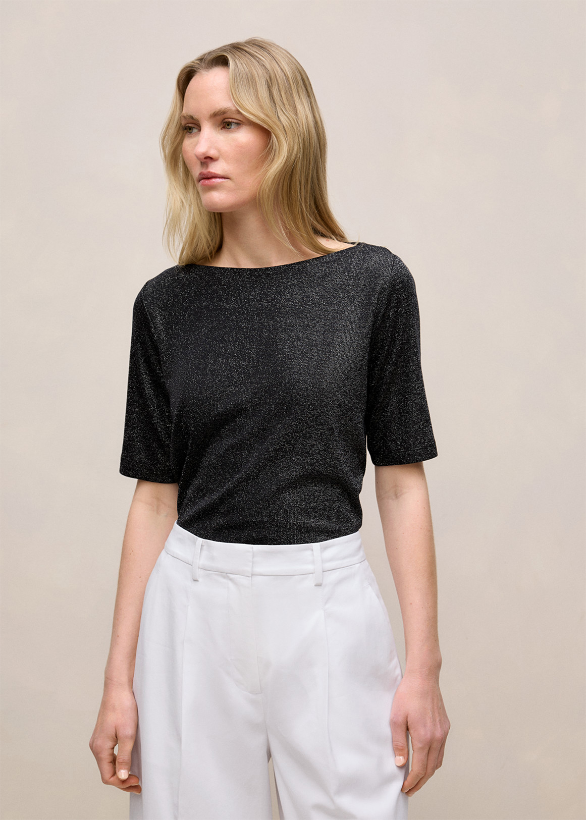 Metallic Rib T-shirt