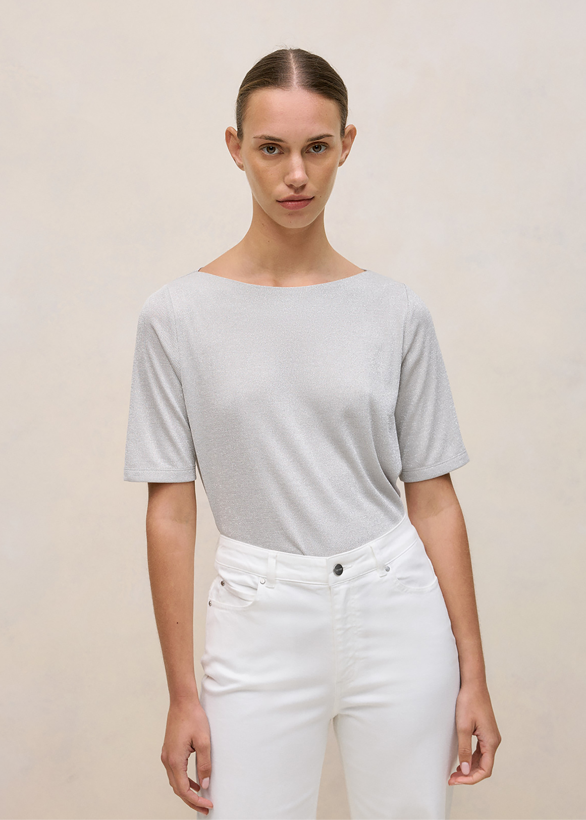 Metallic Rib T-shirt