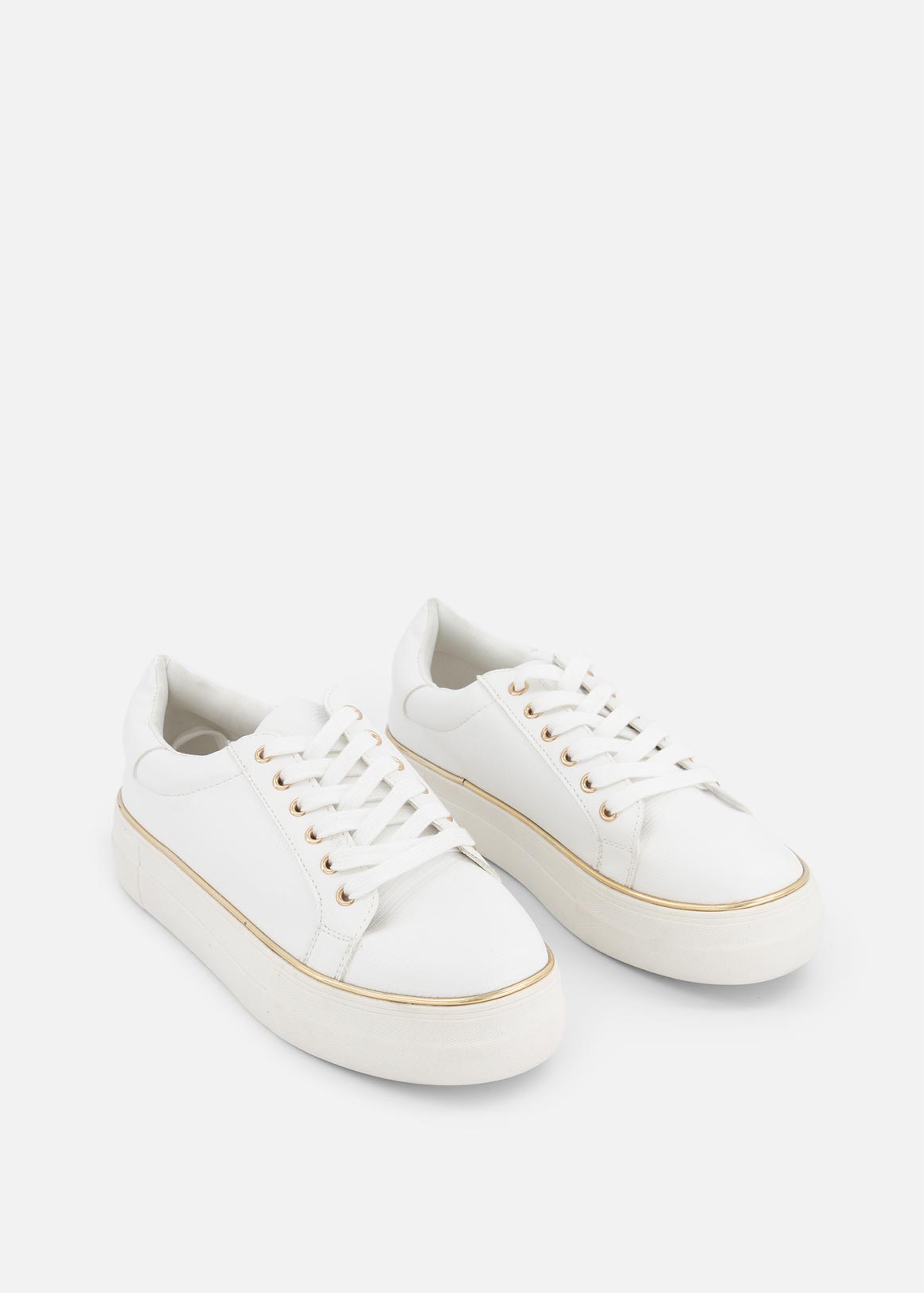 Metallic Trim Lace-up Platform Sneakers | Woolworths.co.za