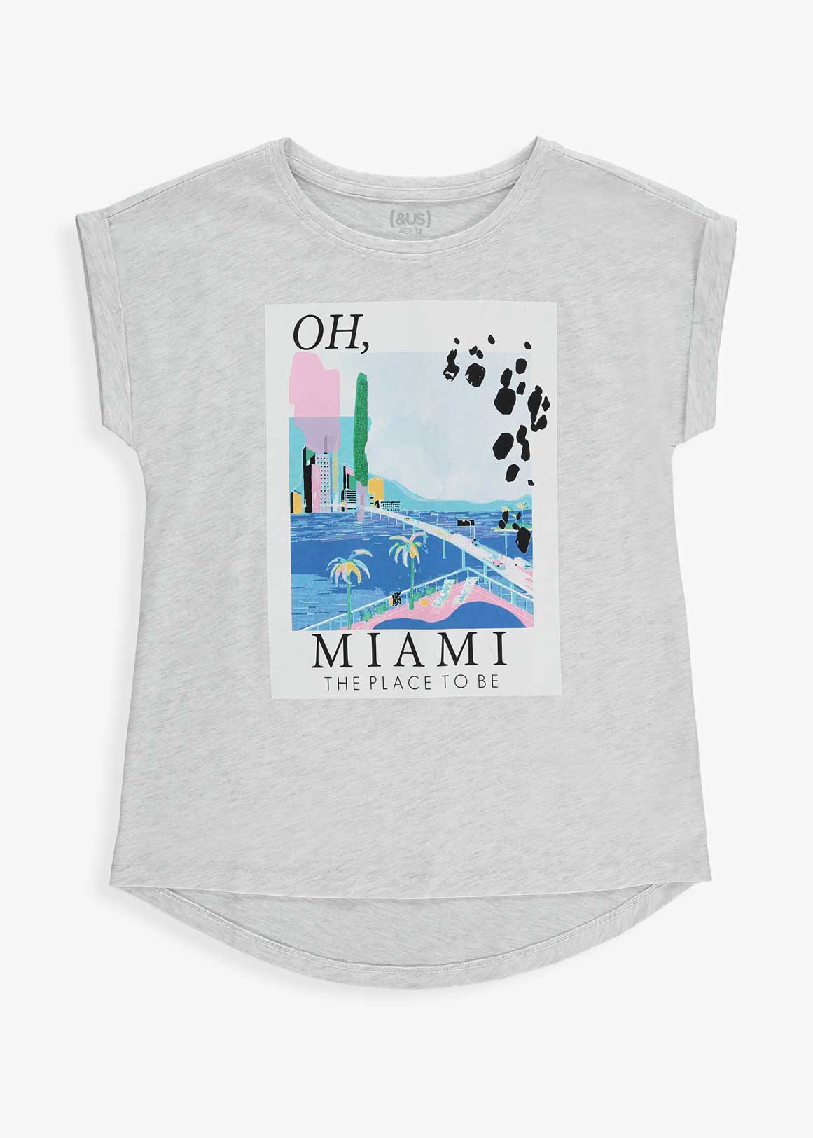 Shop! the ultimate valentine's gift guide! Miami Print Hi Low T-shirt | Woolworths.co.za