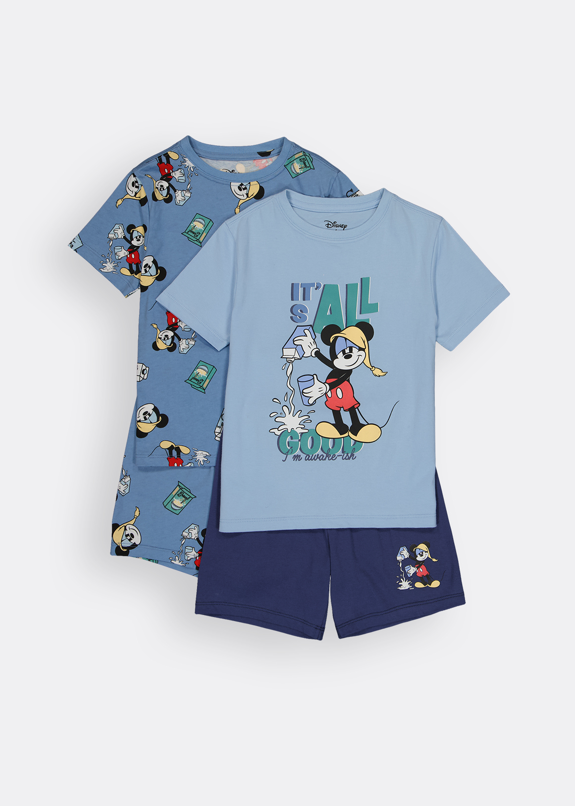 Mickey Cotton Pyjamas 2 Pack