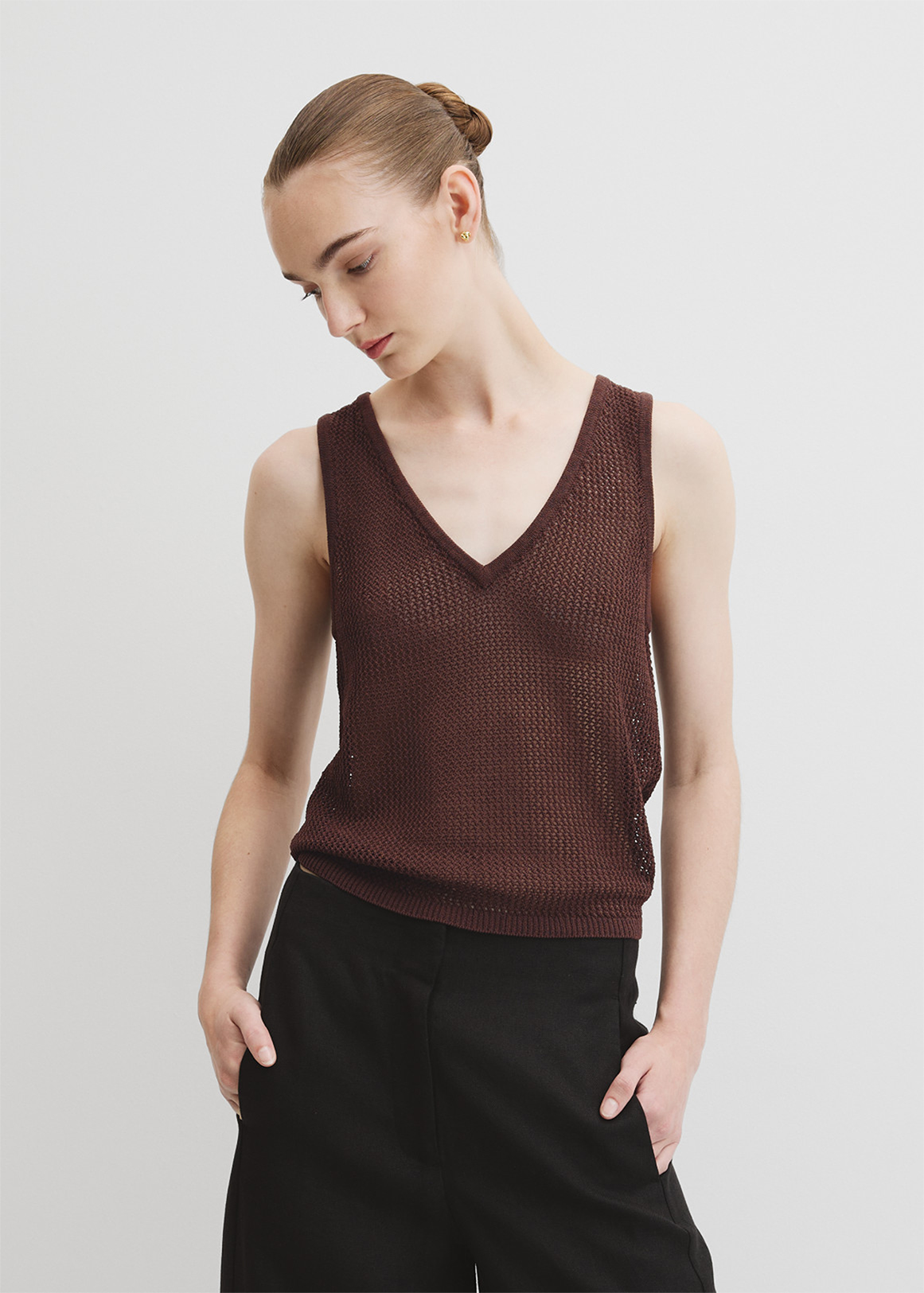Micro Crochet Knit Tank
