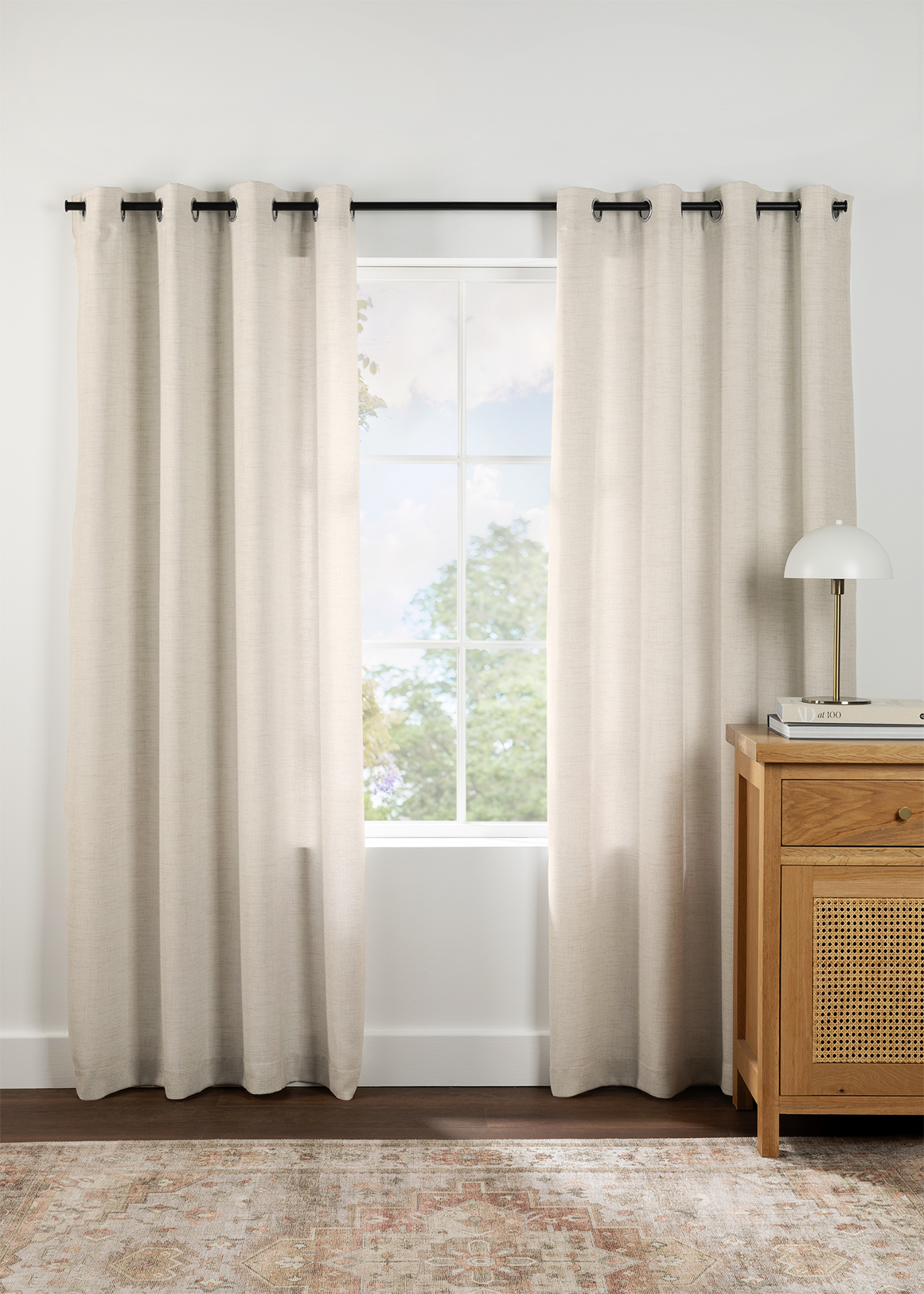 Milan Lined Eyelet Curtain 140 (W) x 223cm (L)