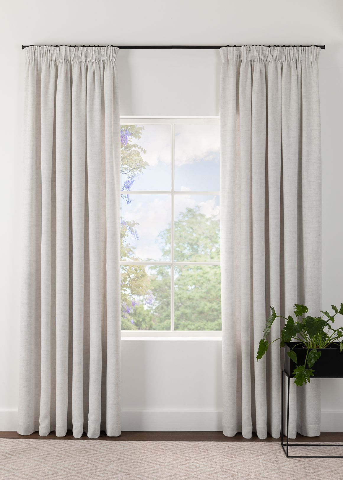 Milan Lined Longer Length Taped Curtain 230cm (W) x 250cm (L)