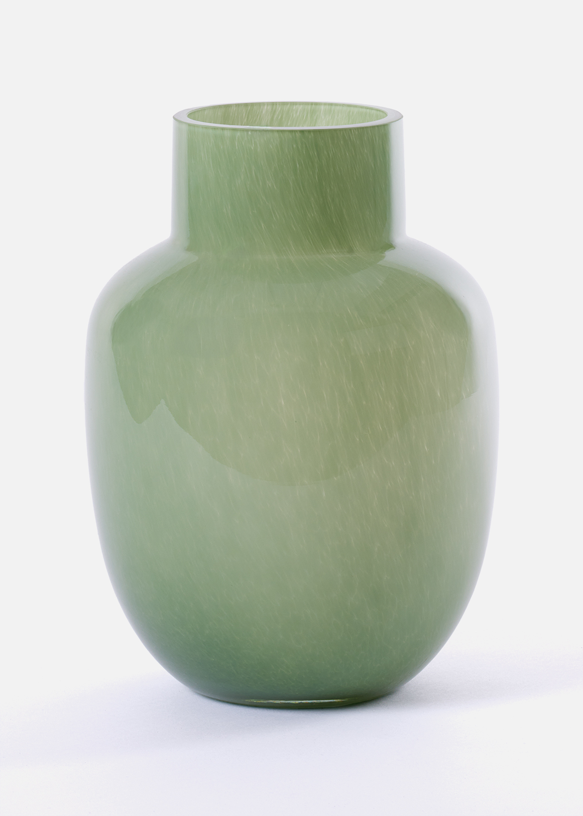Milky Finish Round Vase
