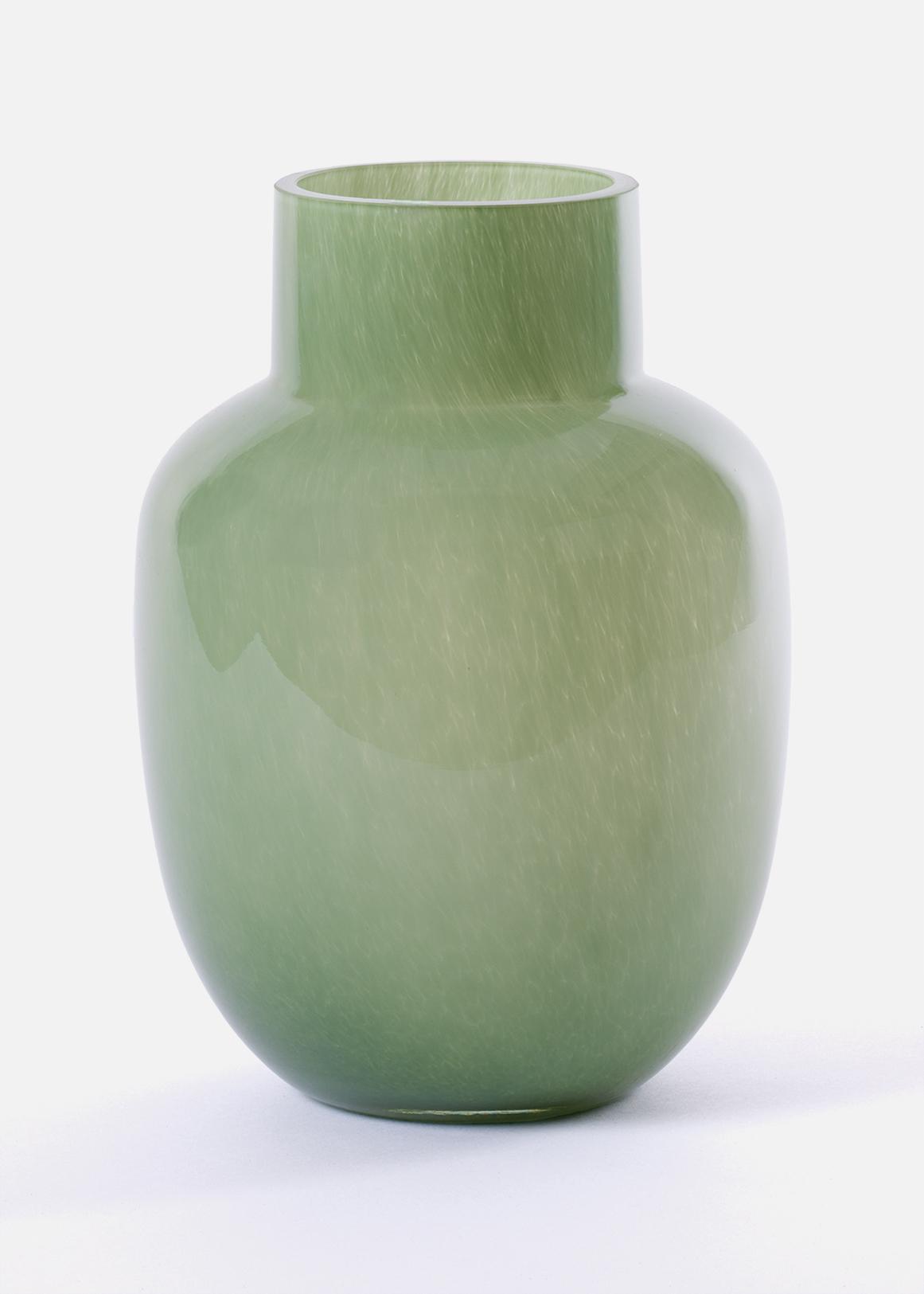 Milky Finish Round Vase