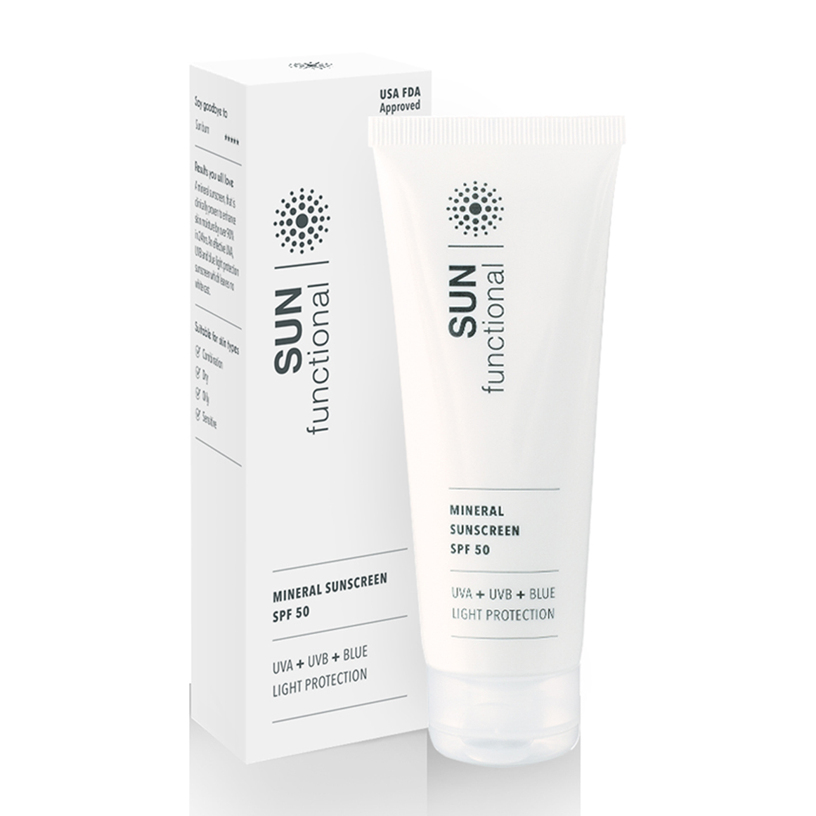 Sunscreen Blue Color Mineral Sunscreen SPF 50 UVA + UVB + Blue Light Protection | Woolworths ...
