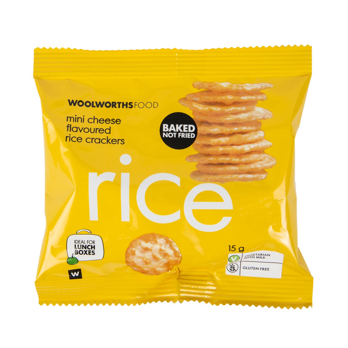 Mini Cheese Flavoured Rice Crackers 15 g | Woolworths.co.za