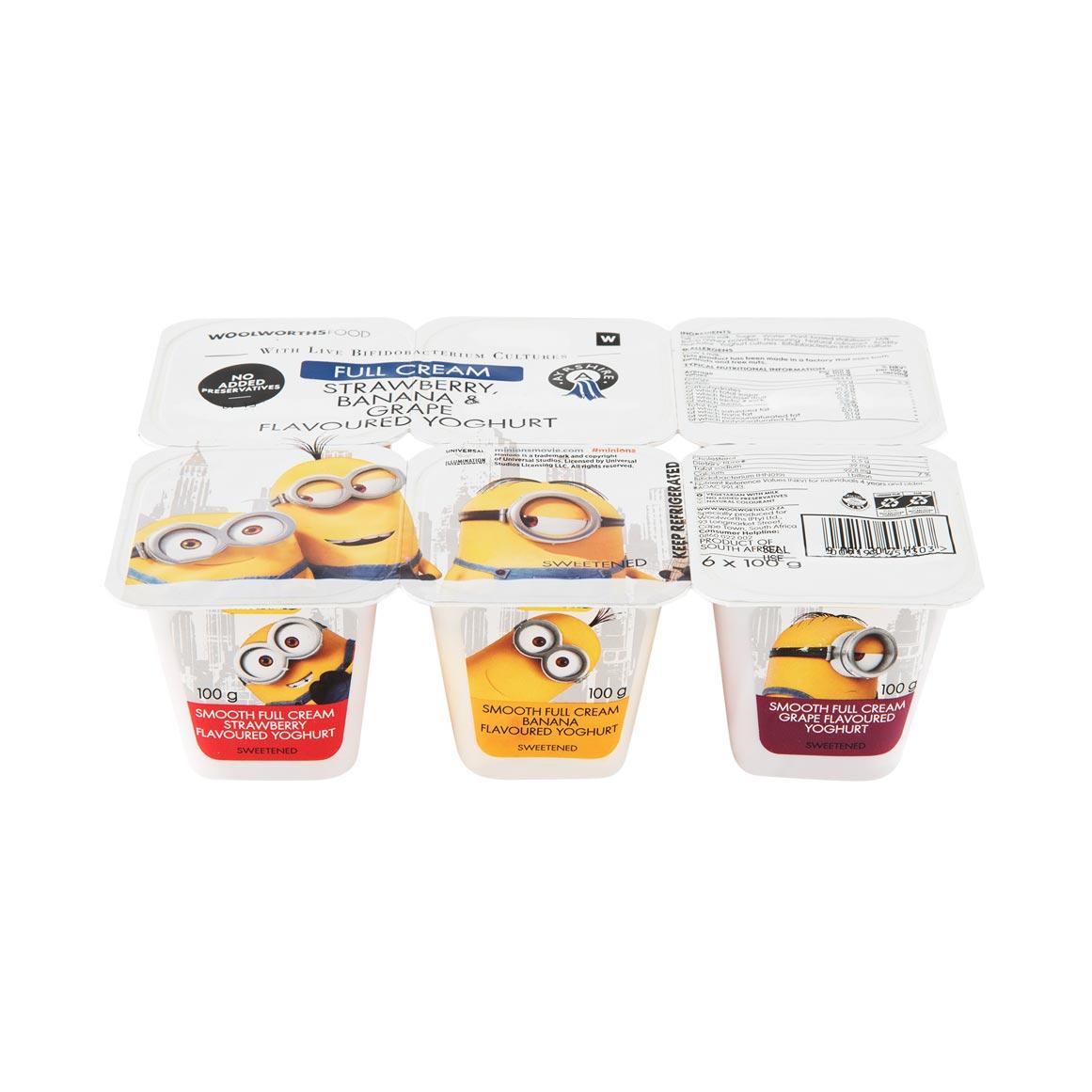 Minions™ Ayrshire Full Cream Flavoured Yoghurt 6x100g