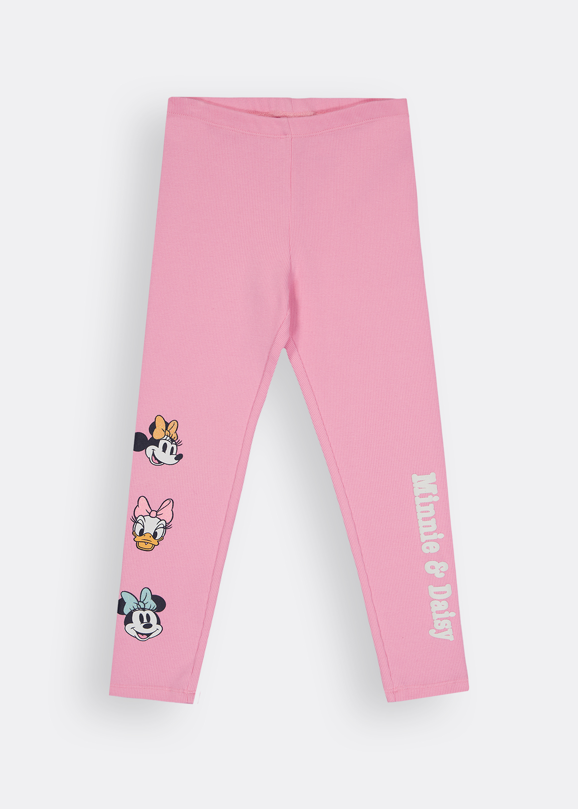 Minnie Faces Ribbed Stretch Cotton Leggings