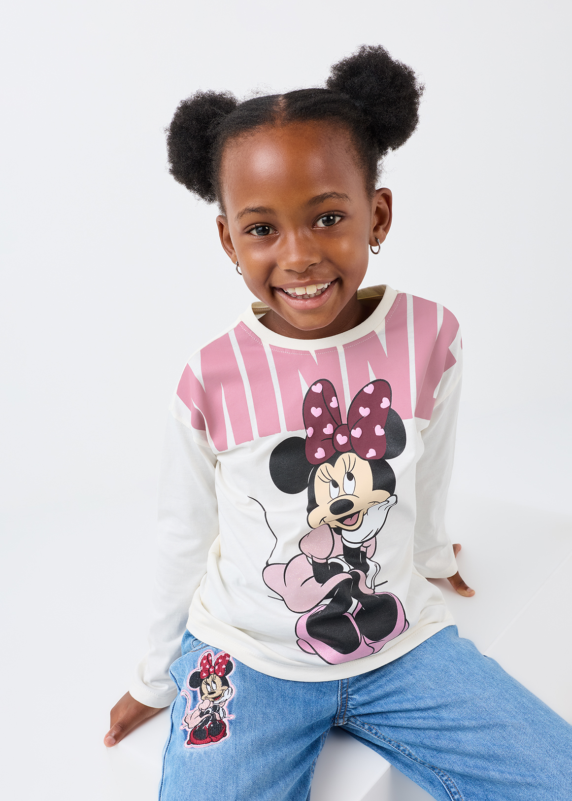 Minnie Slogan Cotton T-shirt