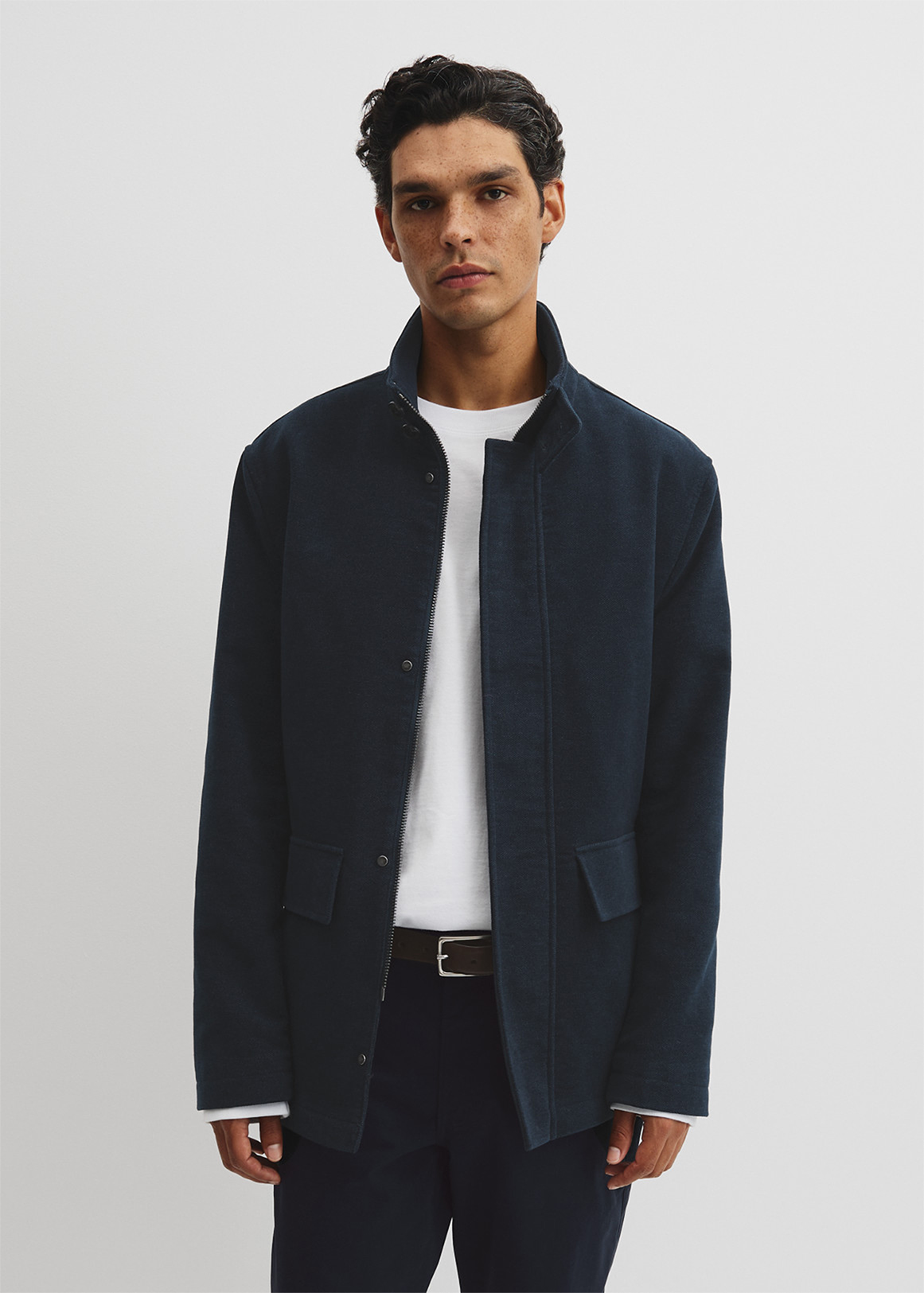 Moleskin Funnel Neck Jacket