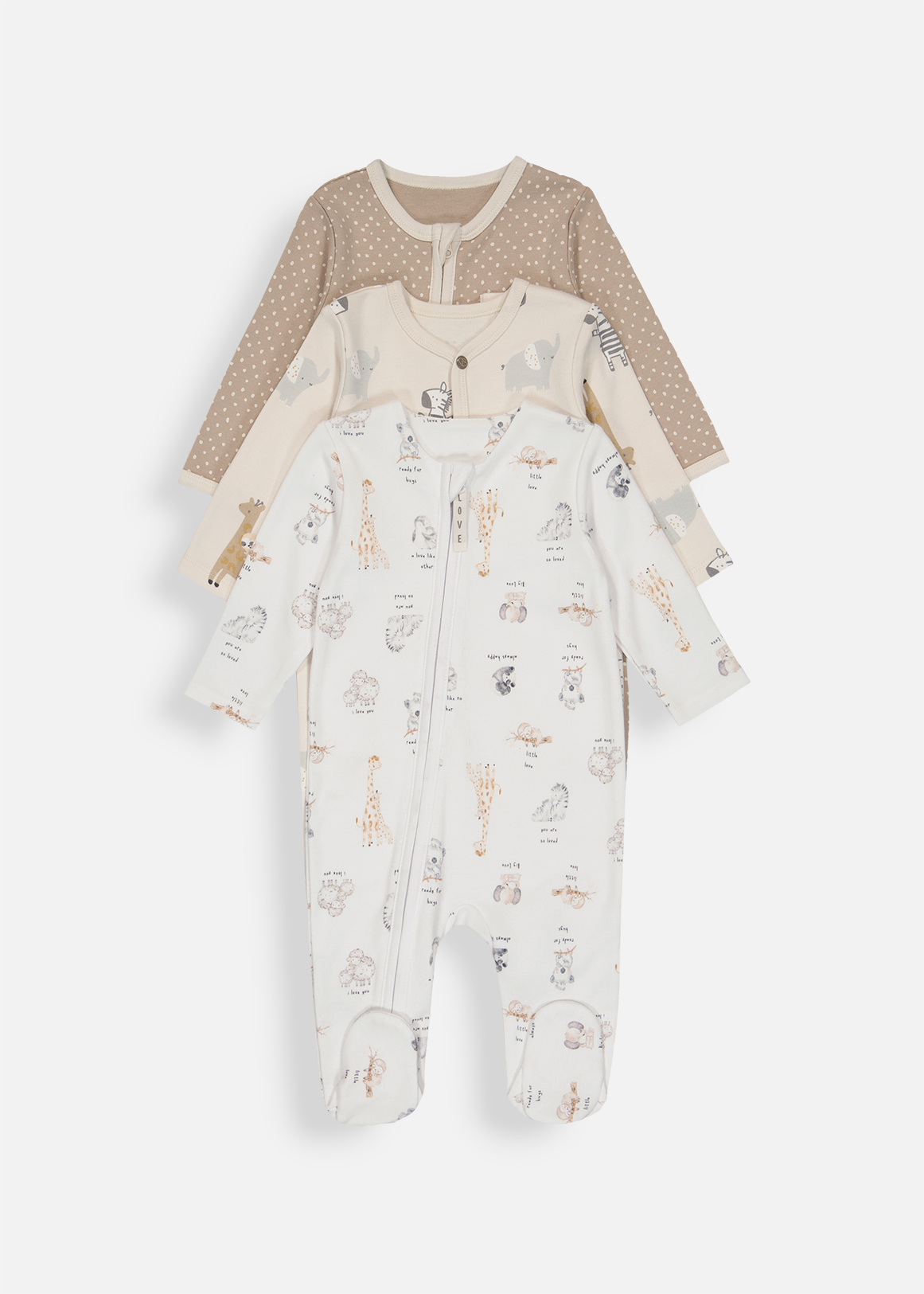 Mommy Daddy & Me Cotton Sleepsuits 3 Pack