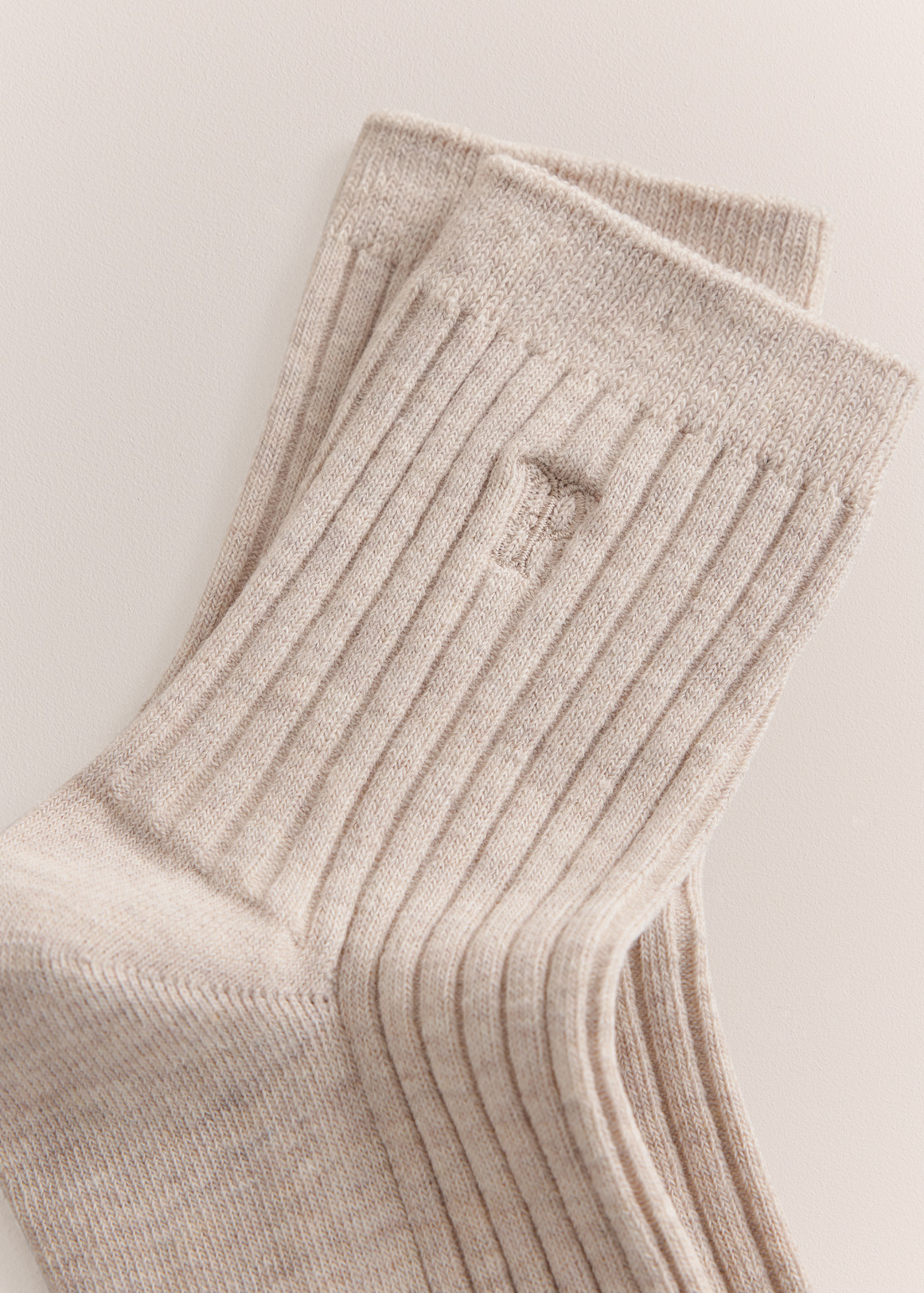 Monogram Rib Crew Sock