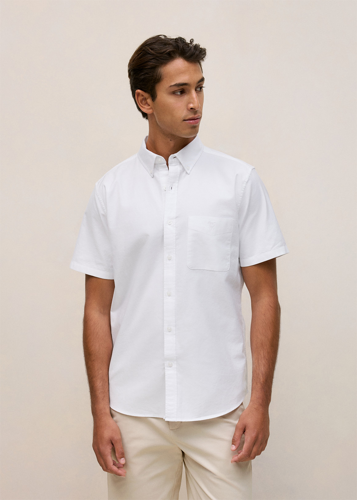 Monogram Short Sleeve Oxford Shirt