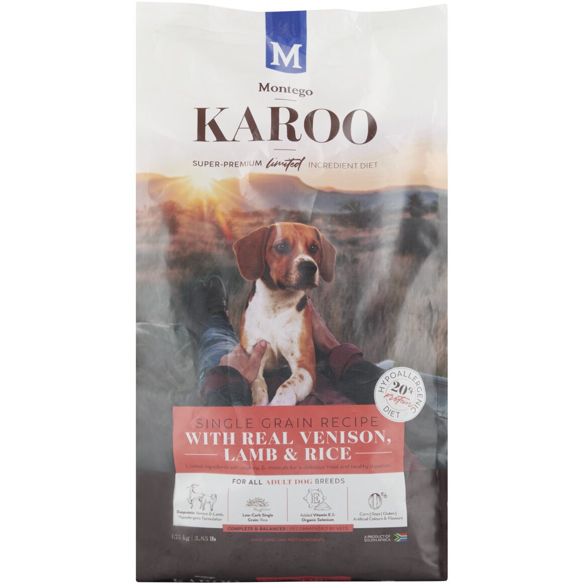 Montego Karoo Single Grain with Venison & Lamb Adult Dog Food 1.75 kg
