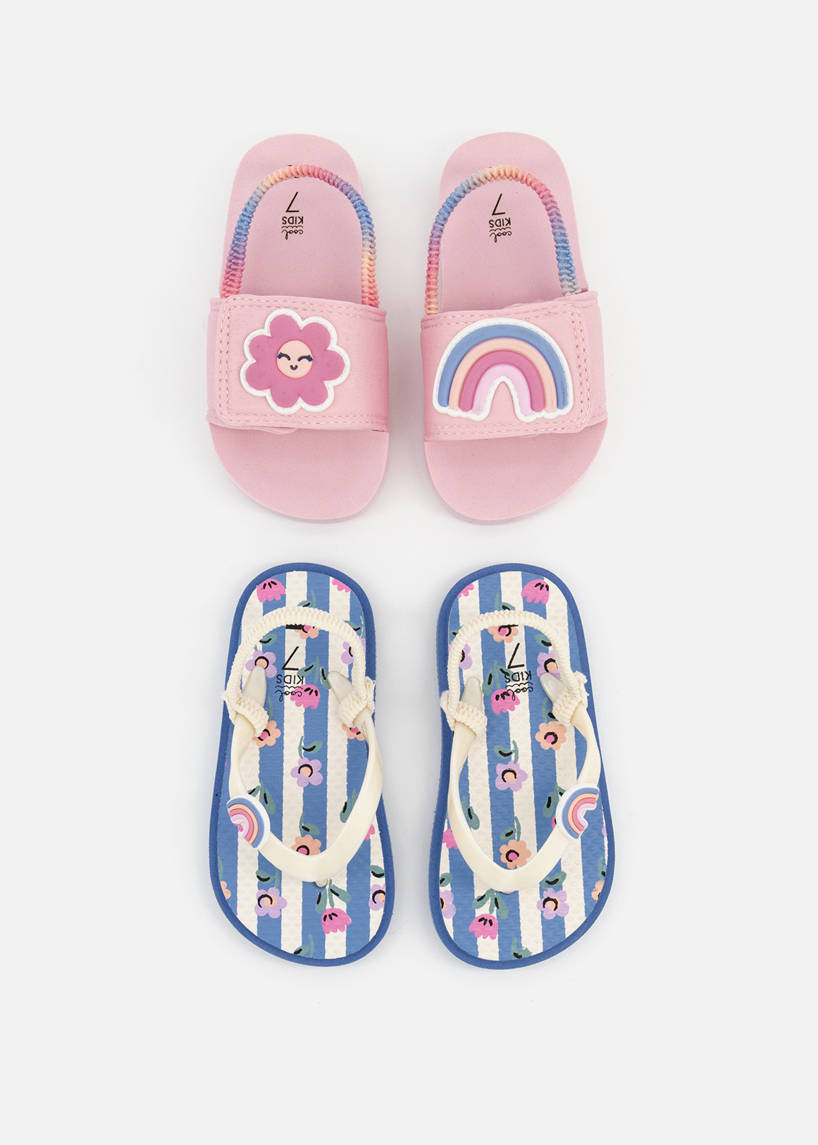Mule Slides & Flip Flops 2 Pack (Size 5-13) Younger Girl