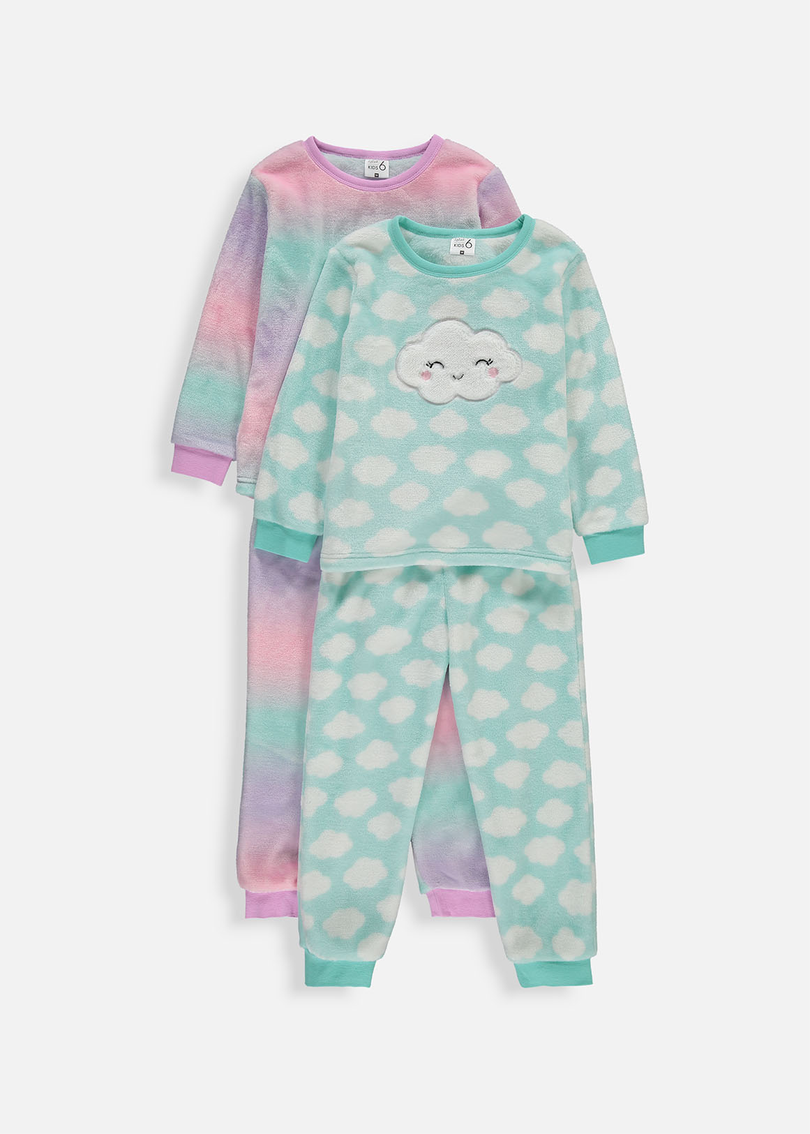 Multi Print Fleece Pyjamas 2 Pack | Woolworths.co.za