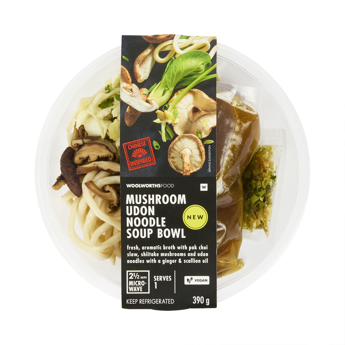 Mushroom Udon Noodle Soup Bowl 390 g