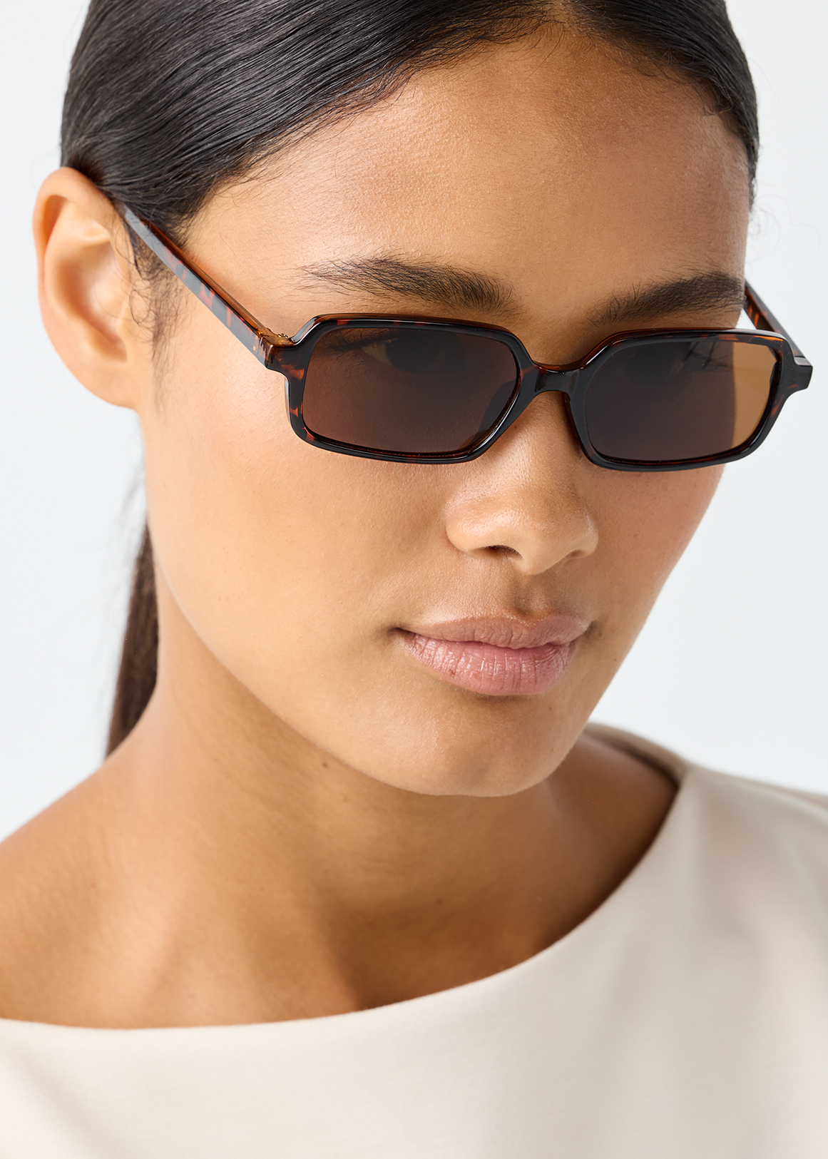 Narrow Rectangular Frame Sunglasses