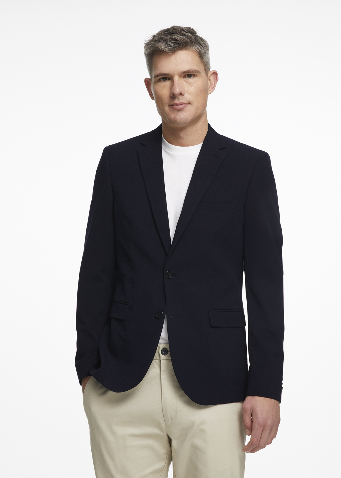 Navy Slim Fit Bi-stretch Suit Jacket