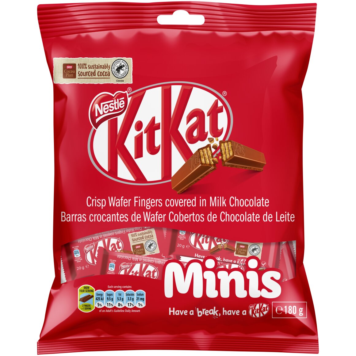Kitkat Mini Mix Nestlé KitKat Milk Chocolate Minis 180 g | Woolworths.co.za