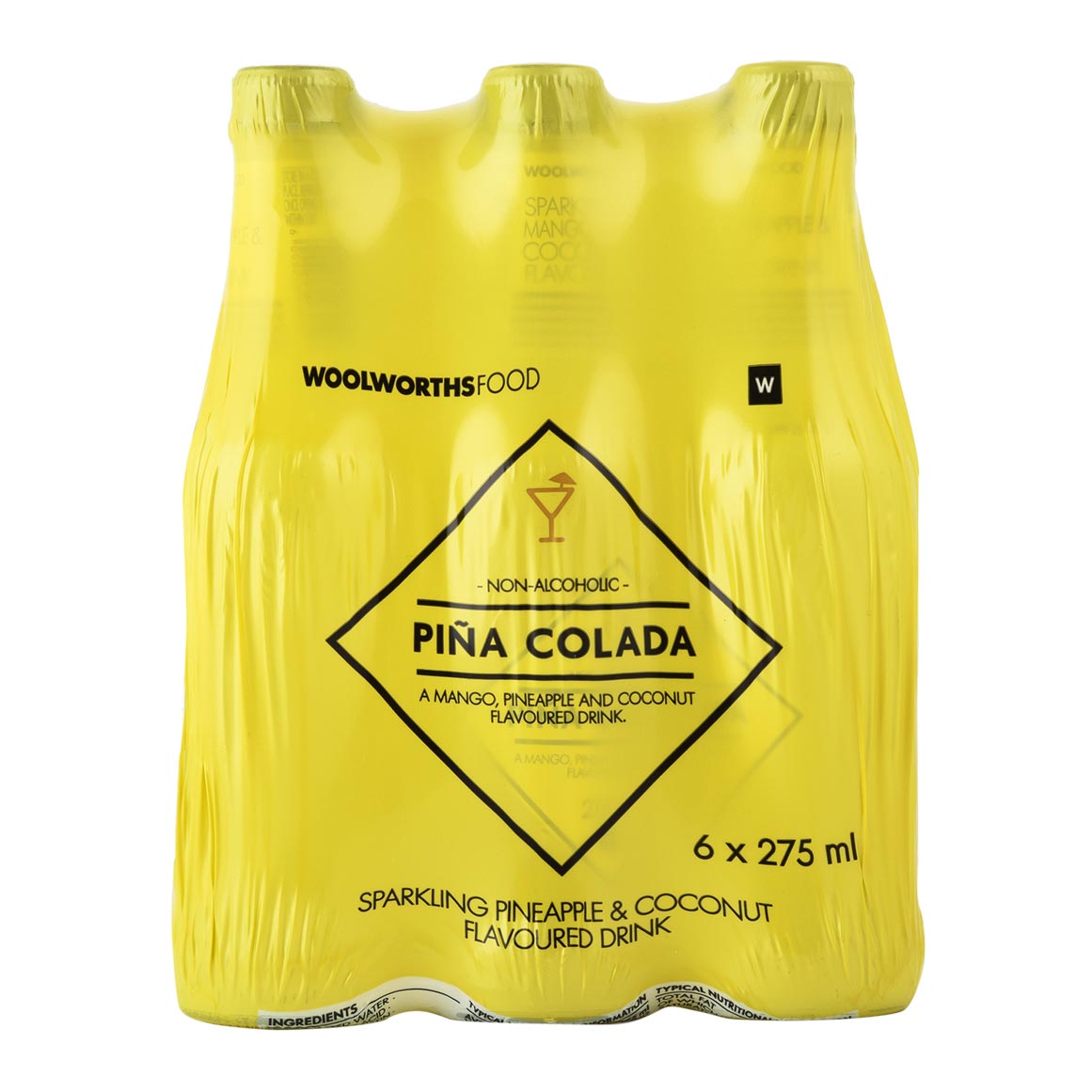 Non-Alcoholic Sparkling Pineapple and Coconut Drink 6 x 275 ml