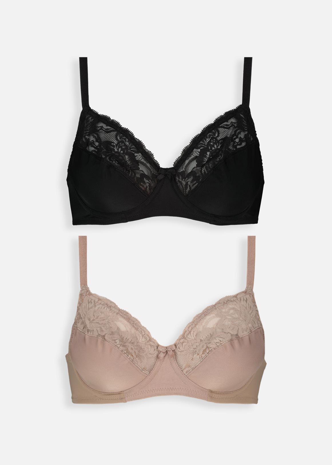 Non Padded Underwire Full Cup Bras 2 Pack