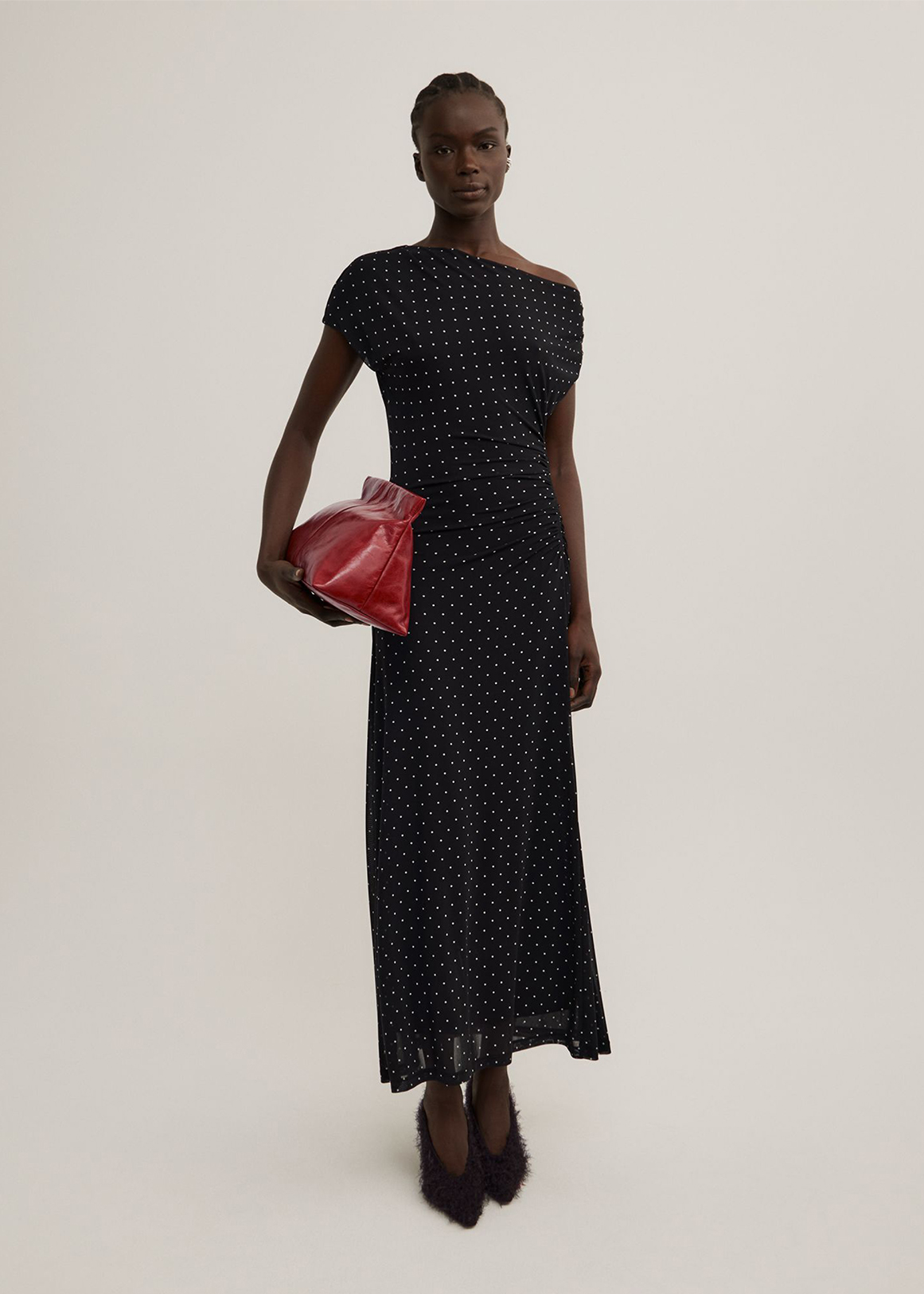 Off Shoulder Mesh Dress