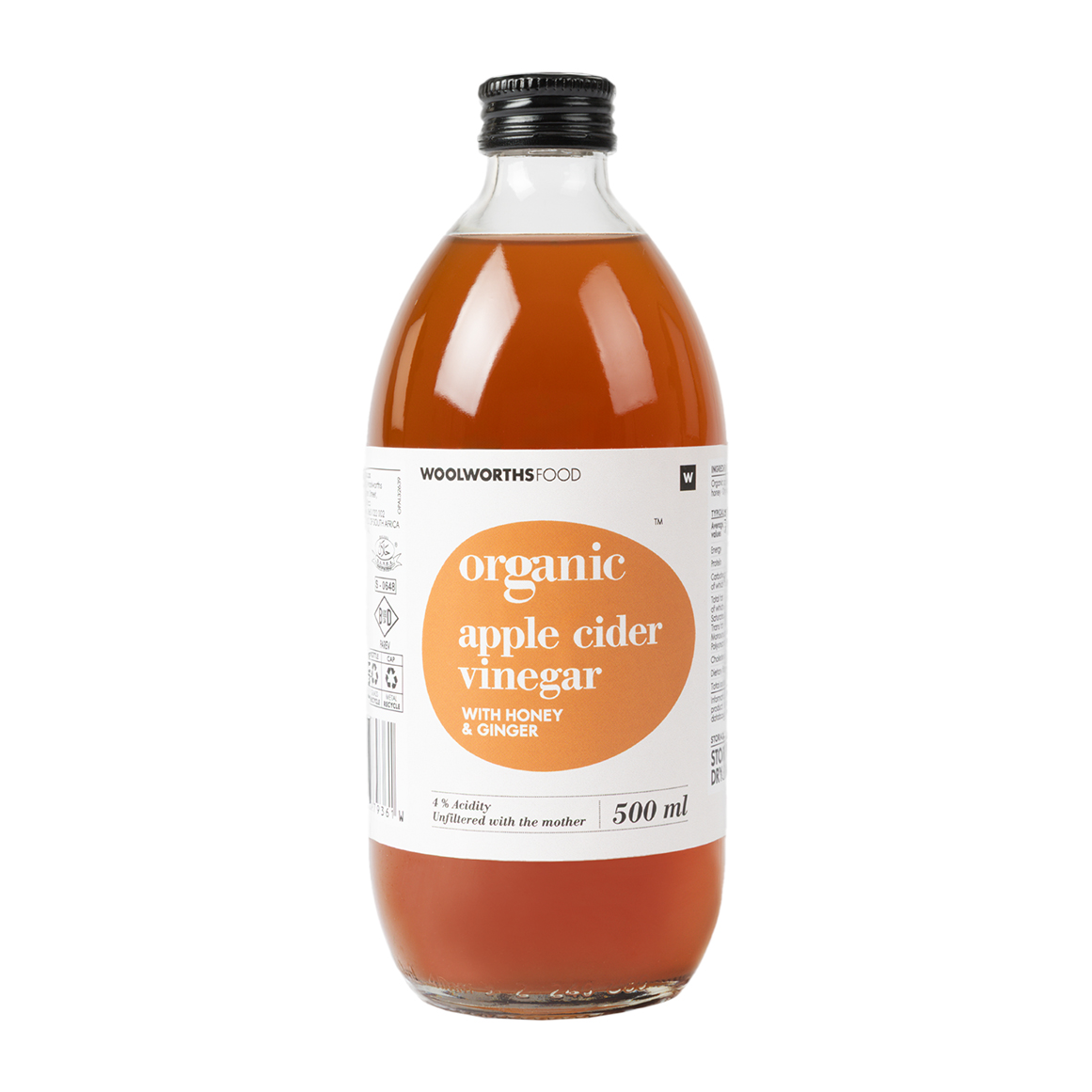 Organic Apple Cider Vinegar with Honey and Ginger 500 ml