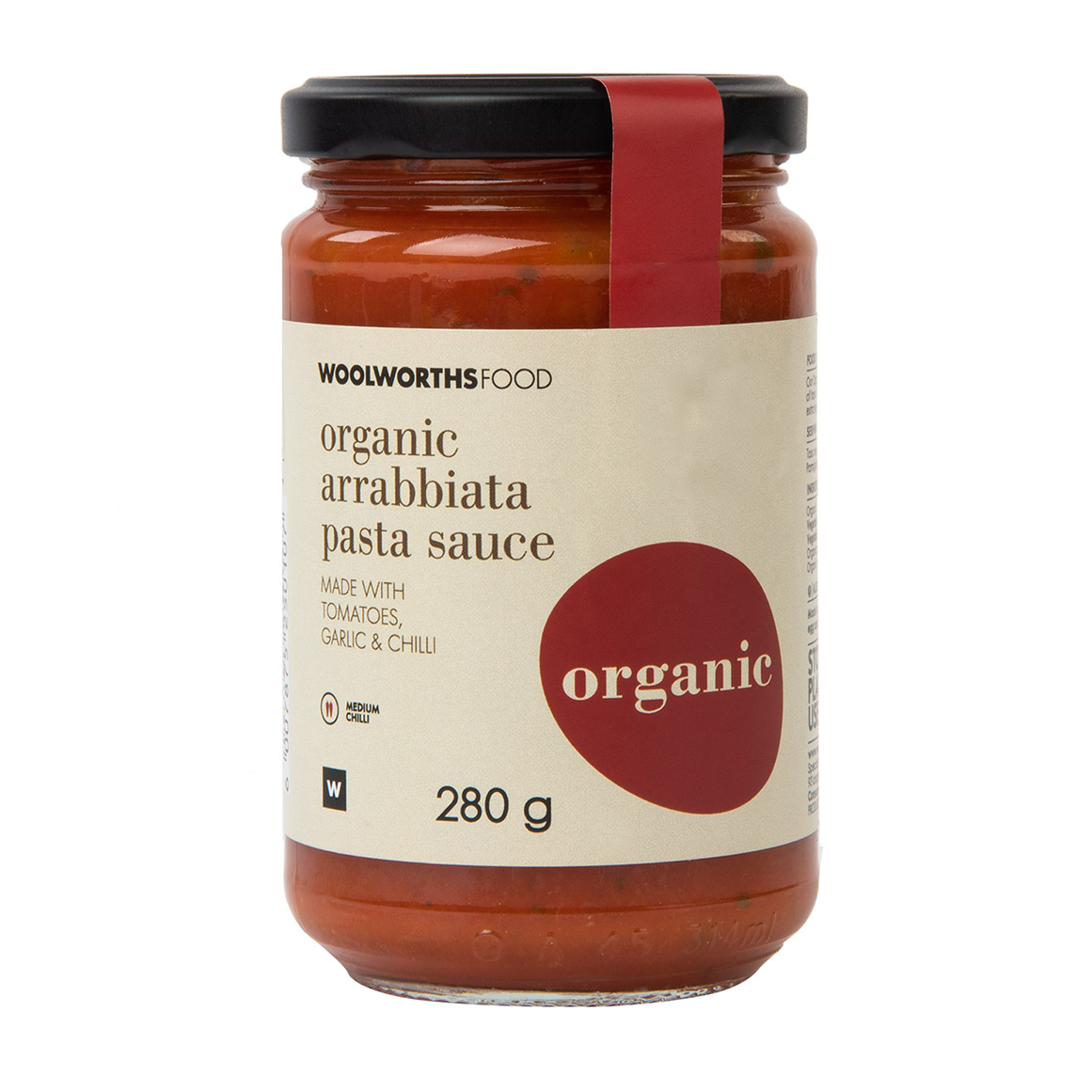 Organic Arrabbiata Pasta Sauce 280 g | Woolworths.co.za