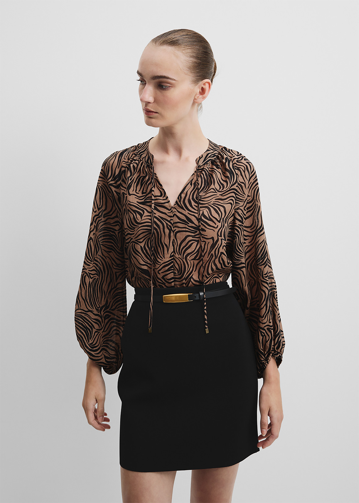Organically Grown Cotton Blouson Blouse