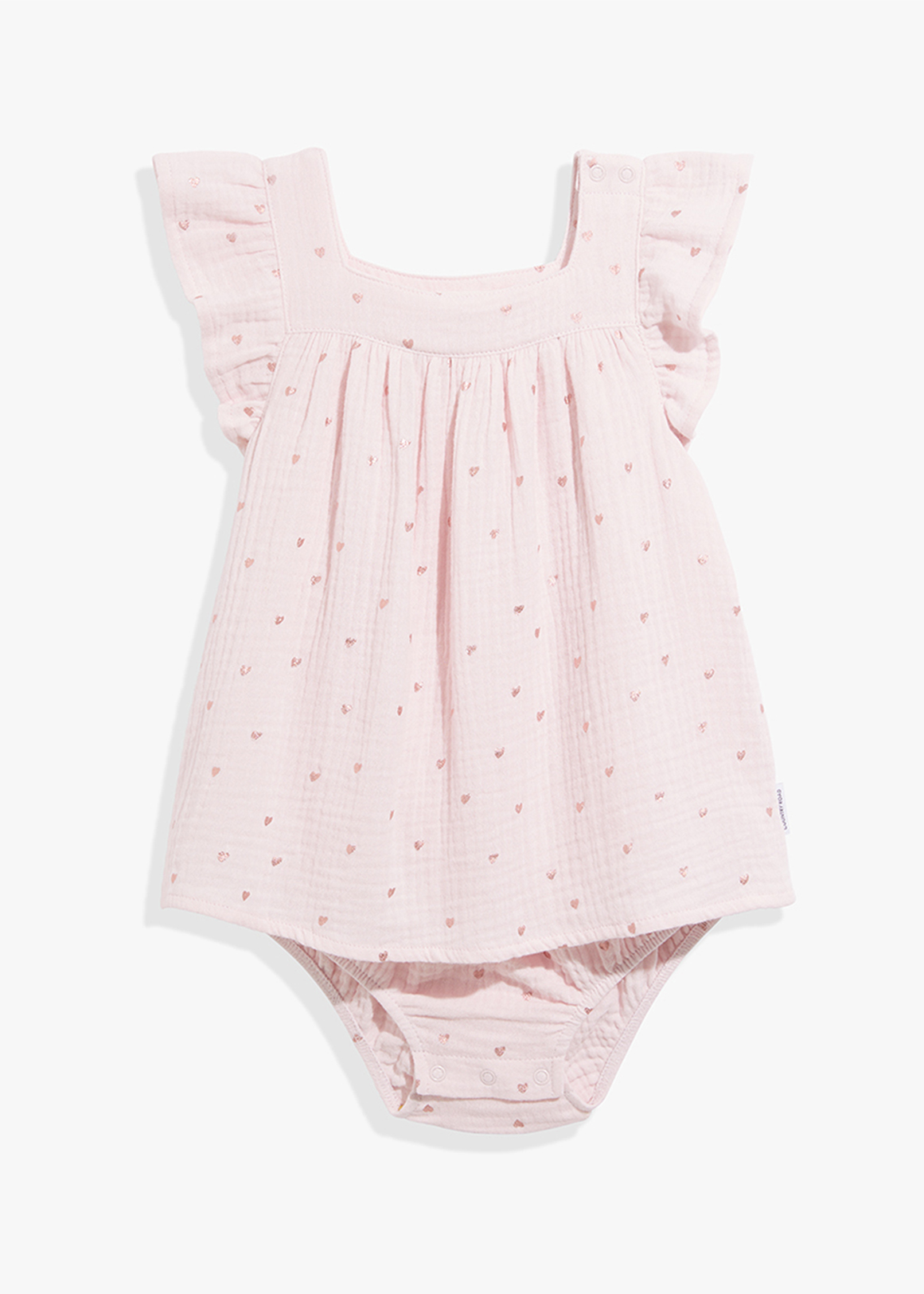 Organically Grown Cotton Heart Crinkle Romper | Woolworths.co.za