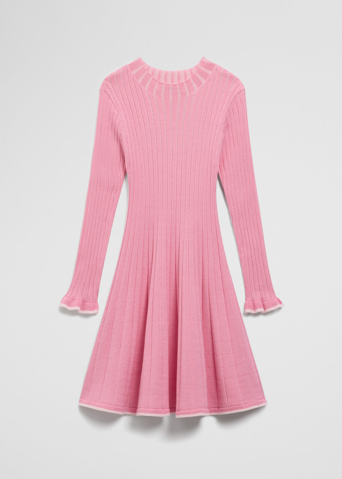 Organically Grown Cotton Ruffle Knit Dress