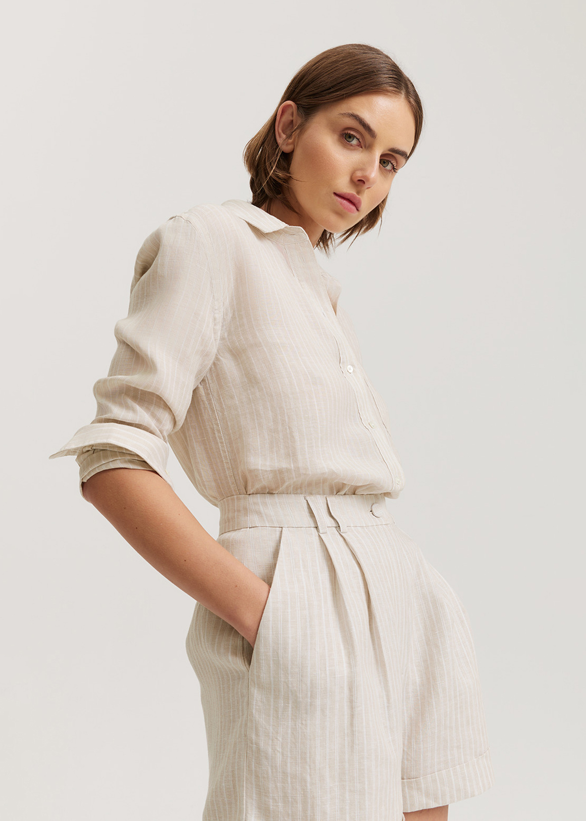 Organically Grown Linen Double Stripe Shirt | Woolworths.co.za