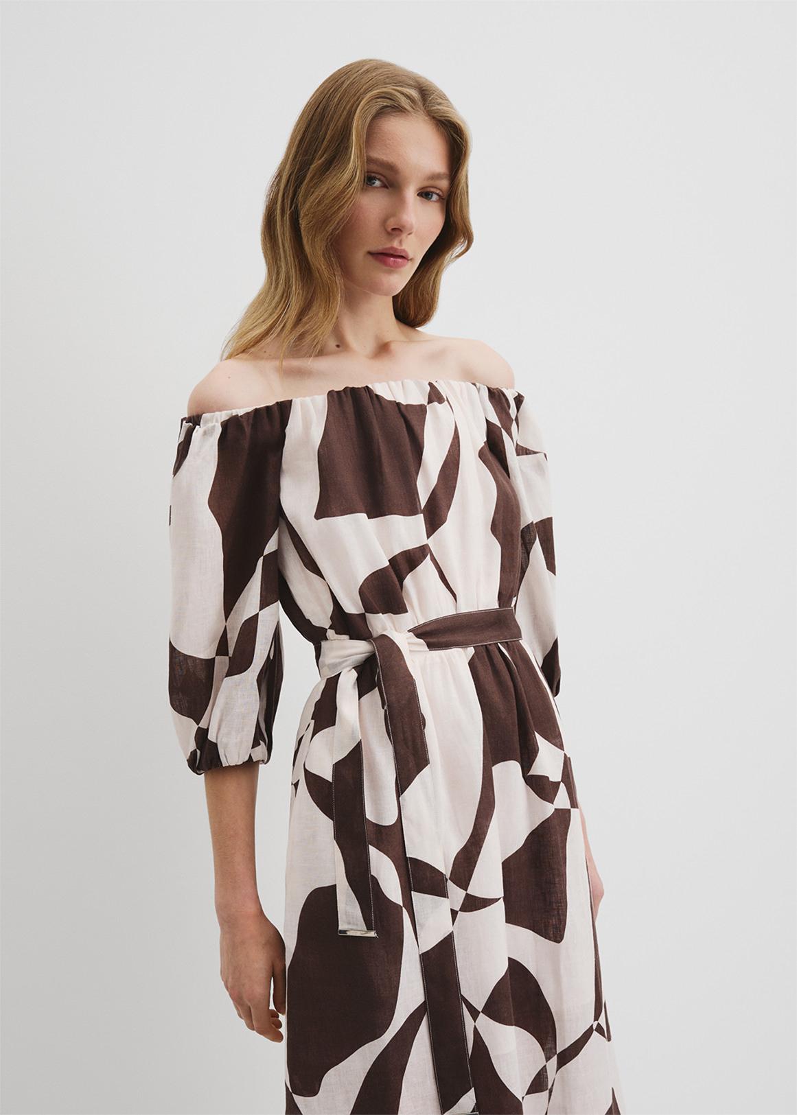 Organically Grown Linen Off-Shoulder Midi Dress | Woolworths.co.za Organically Grown Linen Off-Shoulder Midi Dress | Woolworths.co.za