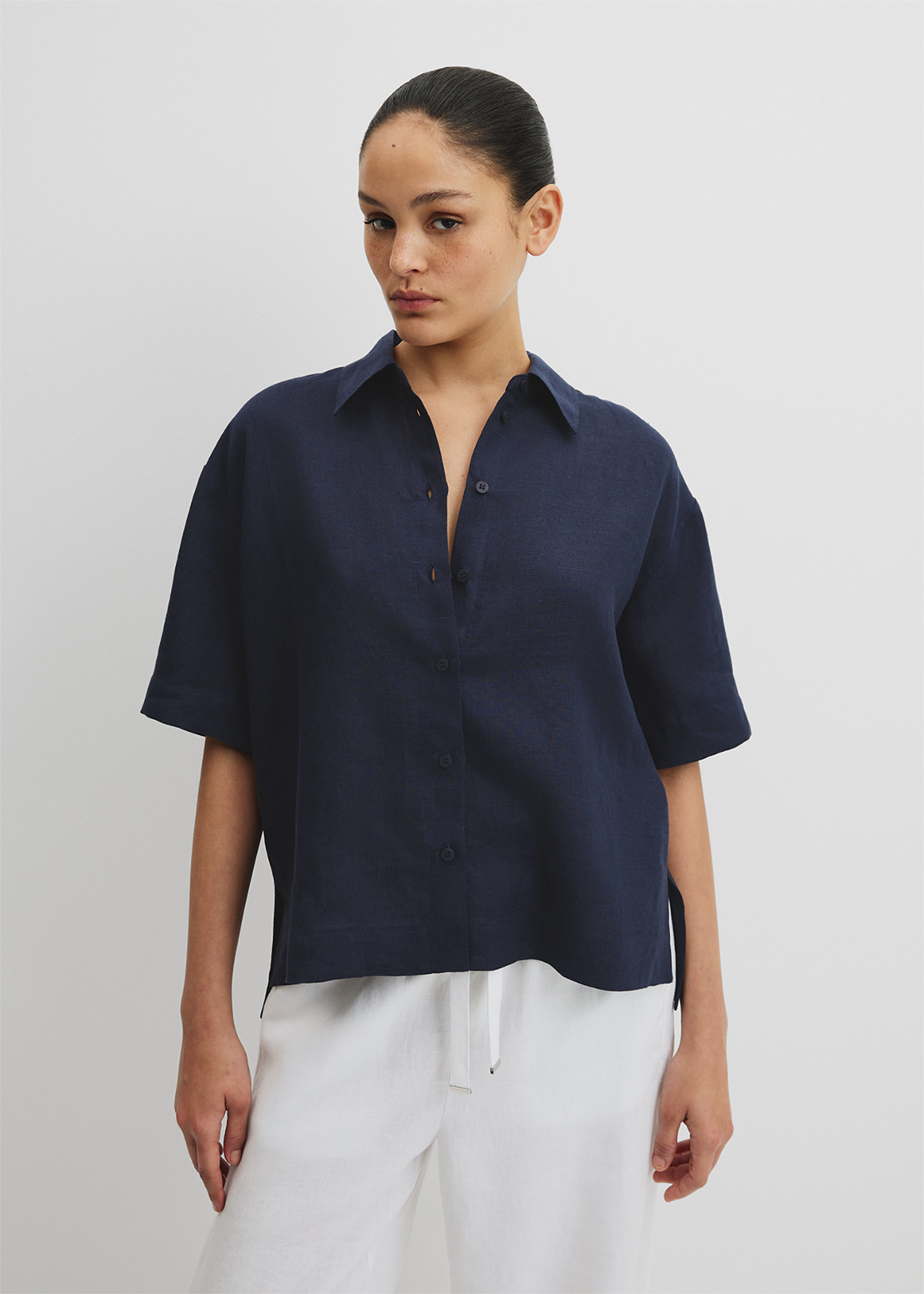 Organically Grown Linen Short Sleeve Shirt