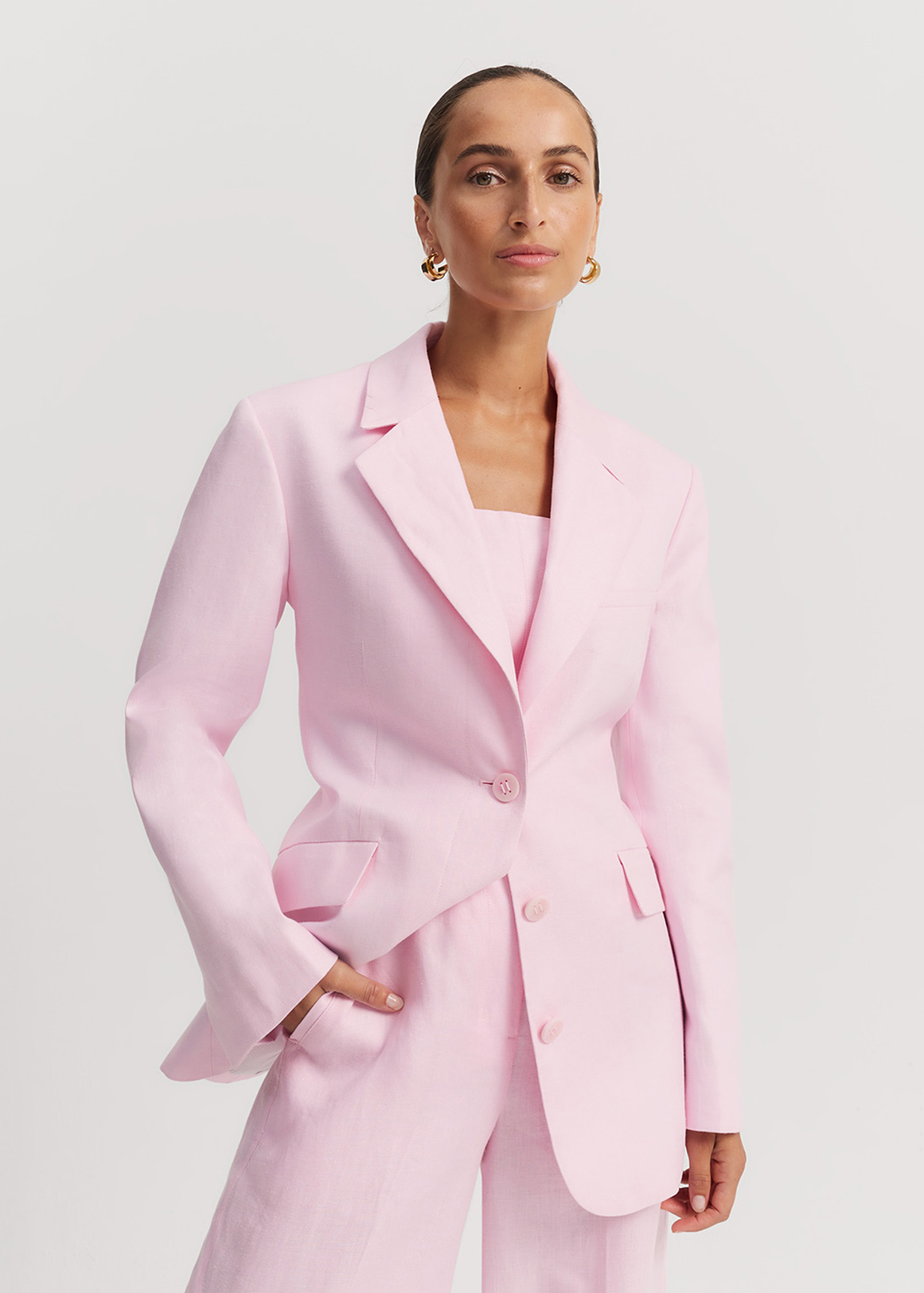 Organically Grown Linen Yarn Dyed Blazer | Woolworths.co.za