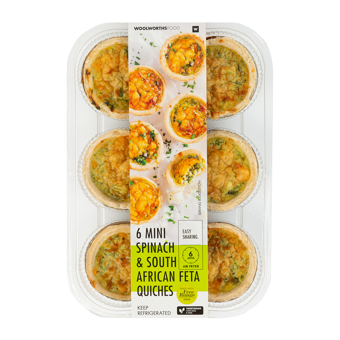 Our Deli Mini Spinach & South African Feta Quiches 6 pk
