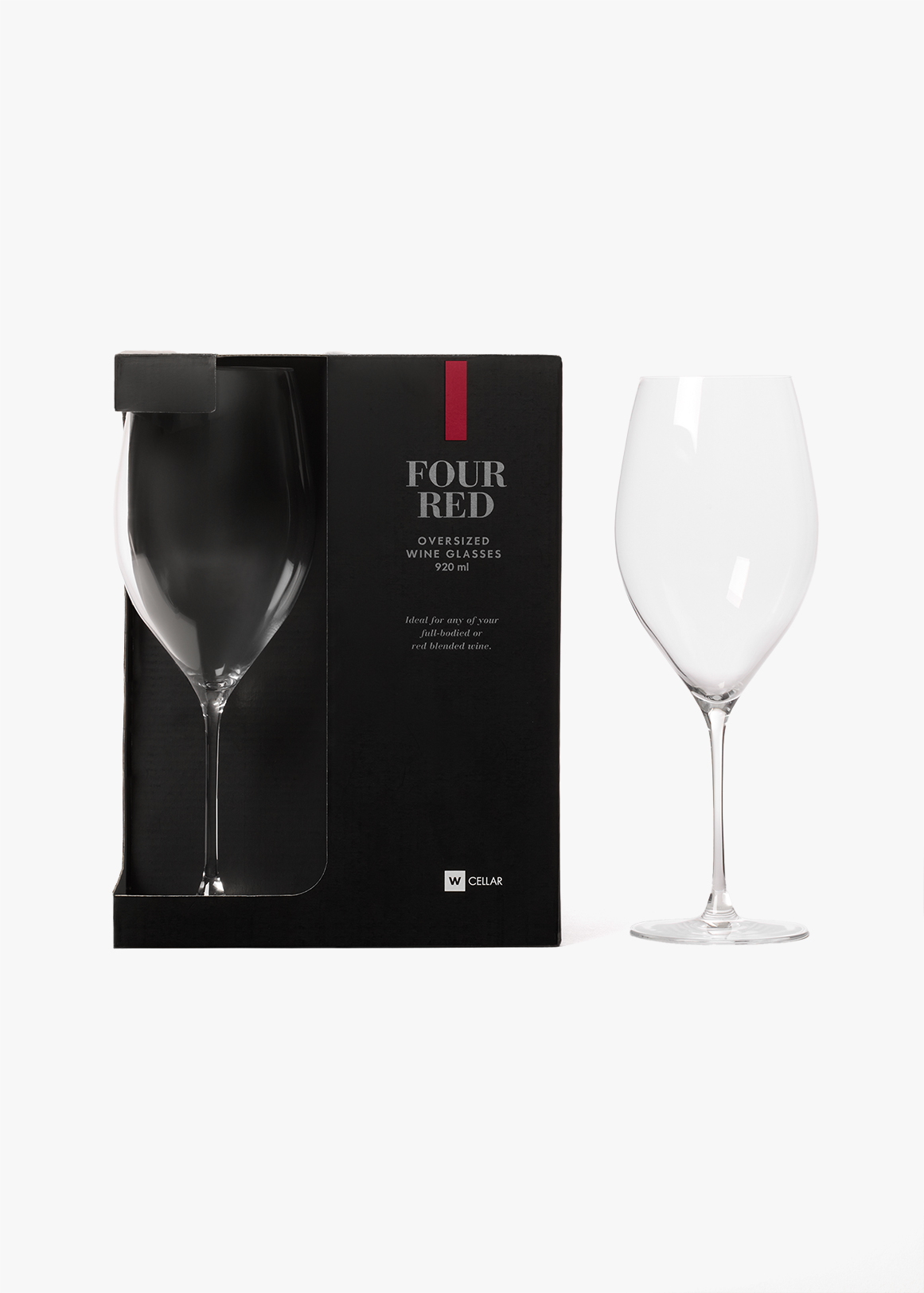 Oversized Red Wine Glasses 4 Pack