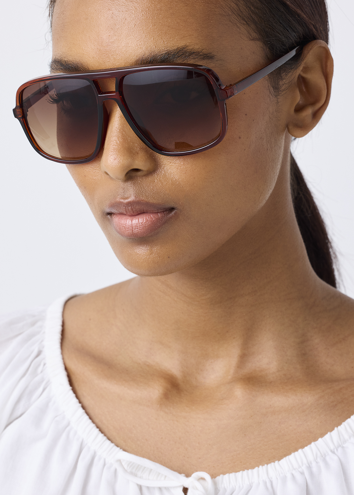 Oversized Square Aviator Sunglasses