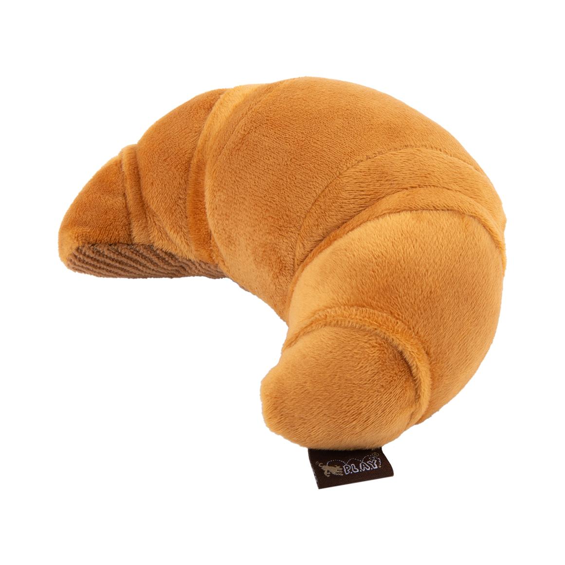 1 Simulated Croissant Plush Squeaky Cat And Dog Toy