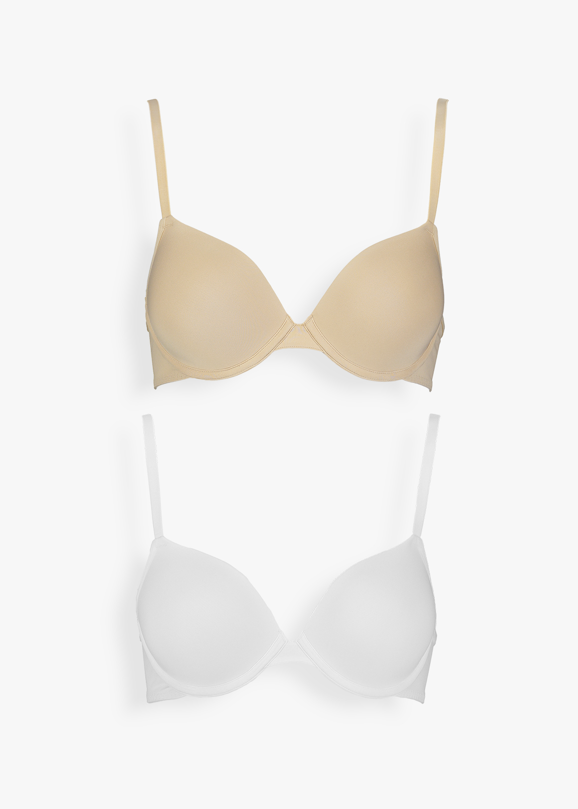 Padded Underwire Plunge T-shirt Bras 2 Pack A - D