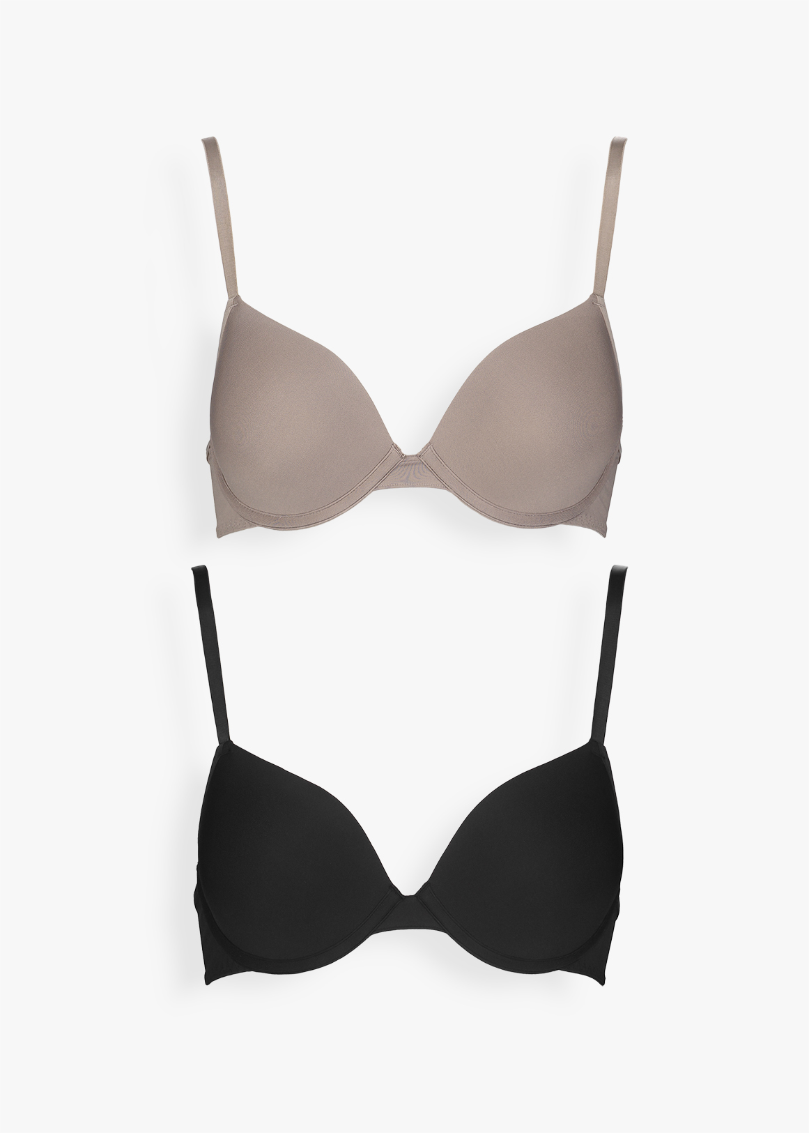 Padded Underwire Plunge T-shirt Bras 2 Pack